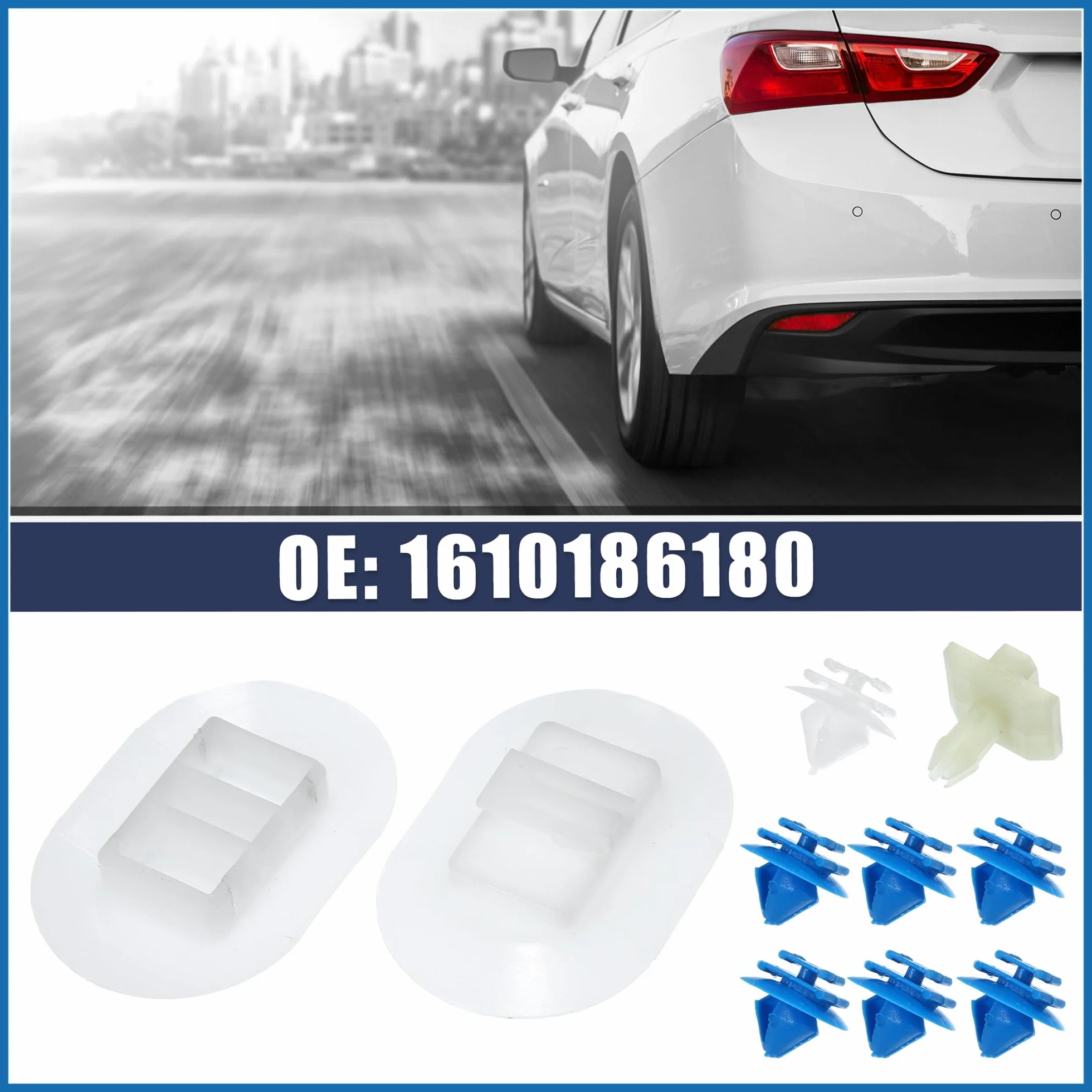 ABSOPRO Auto Gonna Fissaggio Clip Set 10pz Bianco per Citroen DS3