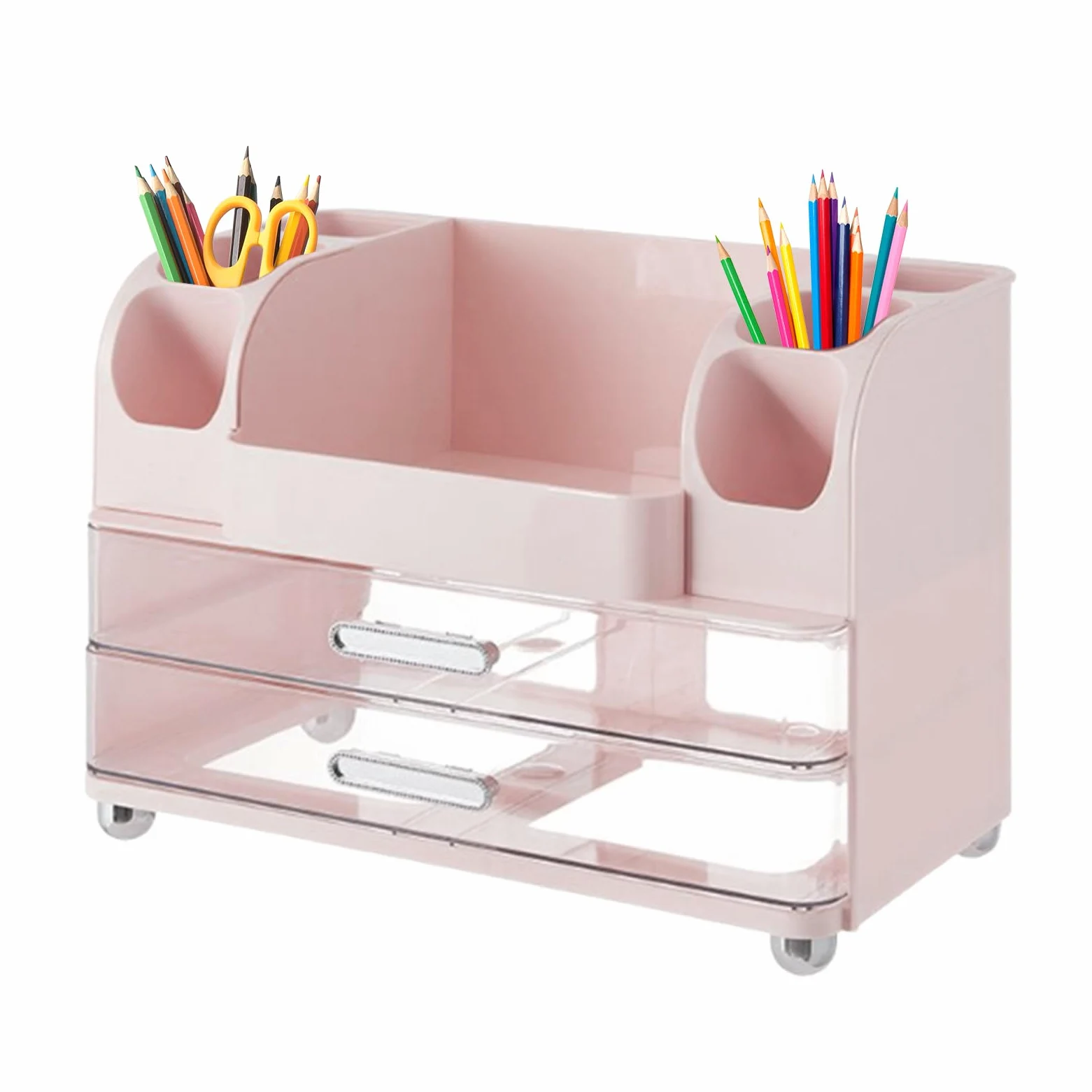 Generisch Organizer per trucchi per il tavolo da toeletta, grande e decorativo | Articoli igienici da bagno, per cosmetici, cassettiera, cucina, camera da letto, articoli da toeletta