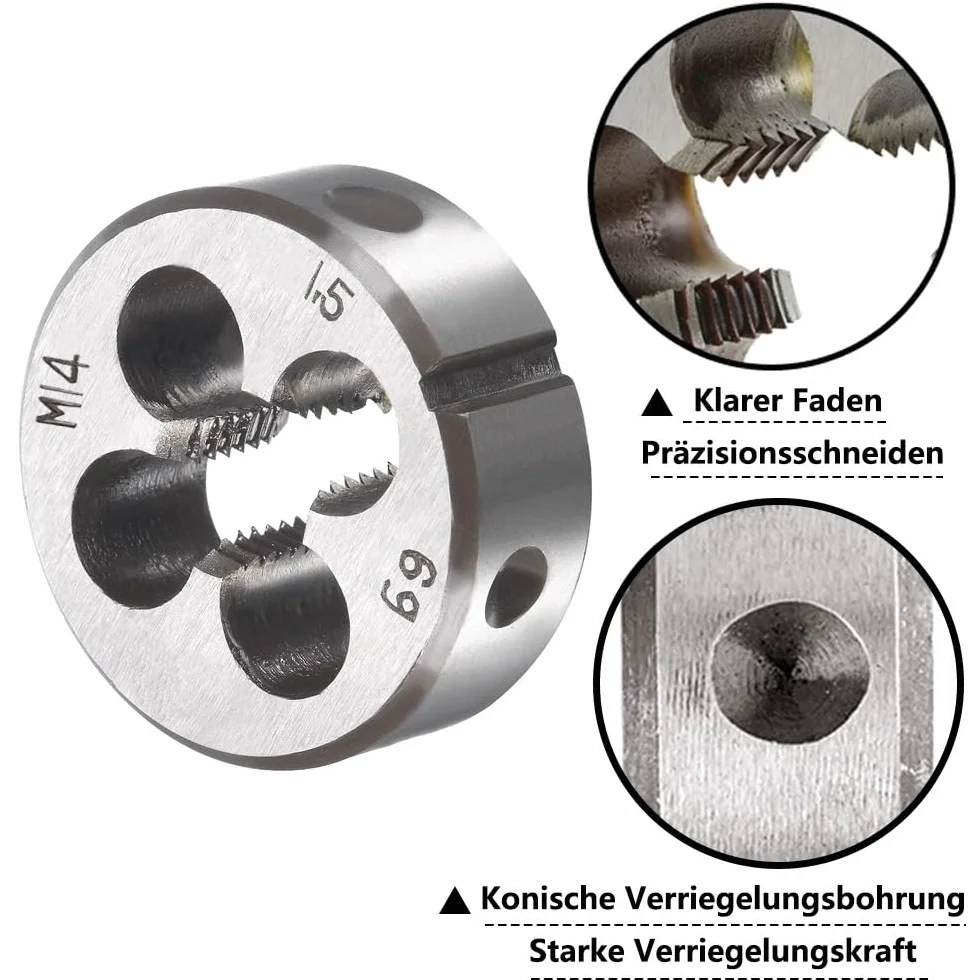 Maschio HSS M14 x 1,5 mm filettatura destra fine scanalata