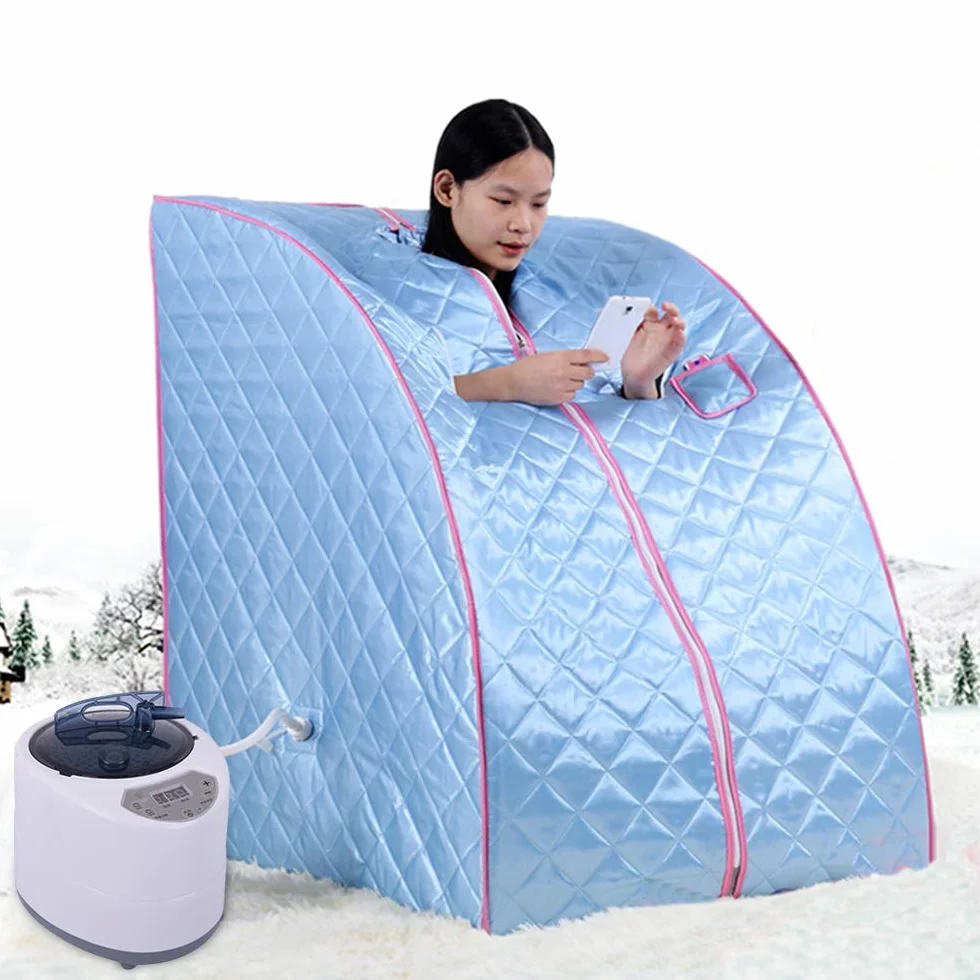 Sauna portatile macchina vapore 80 x 70 x 98 cm 10 livelli temperatura