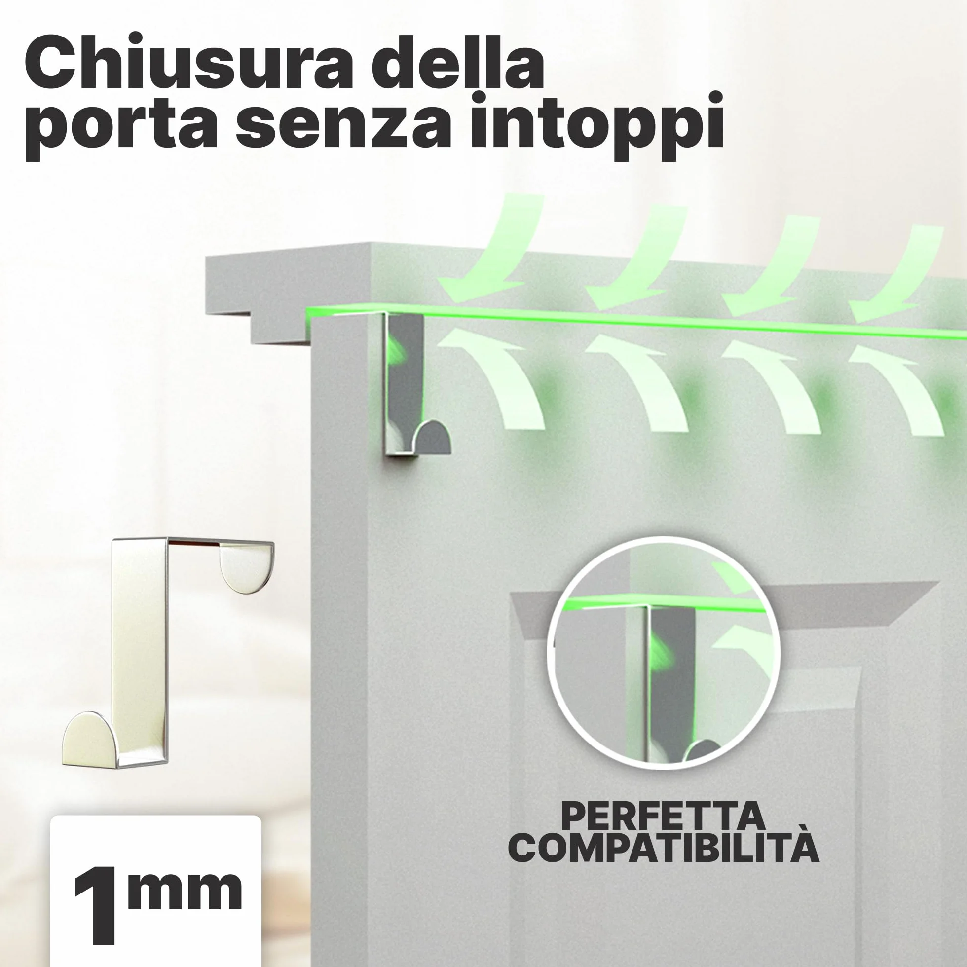 Porta Ganci In Acciaio Inox Attaccapanni da Bagno – Confezione di 4 Minismus
