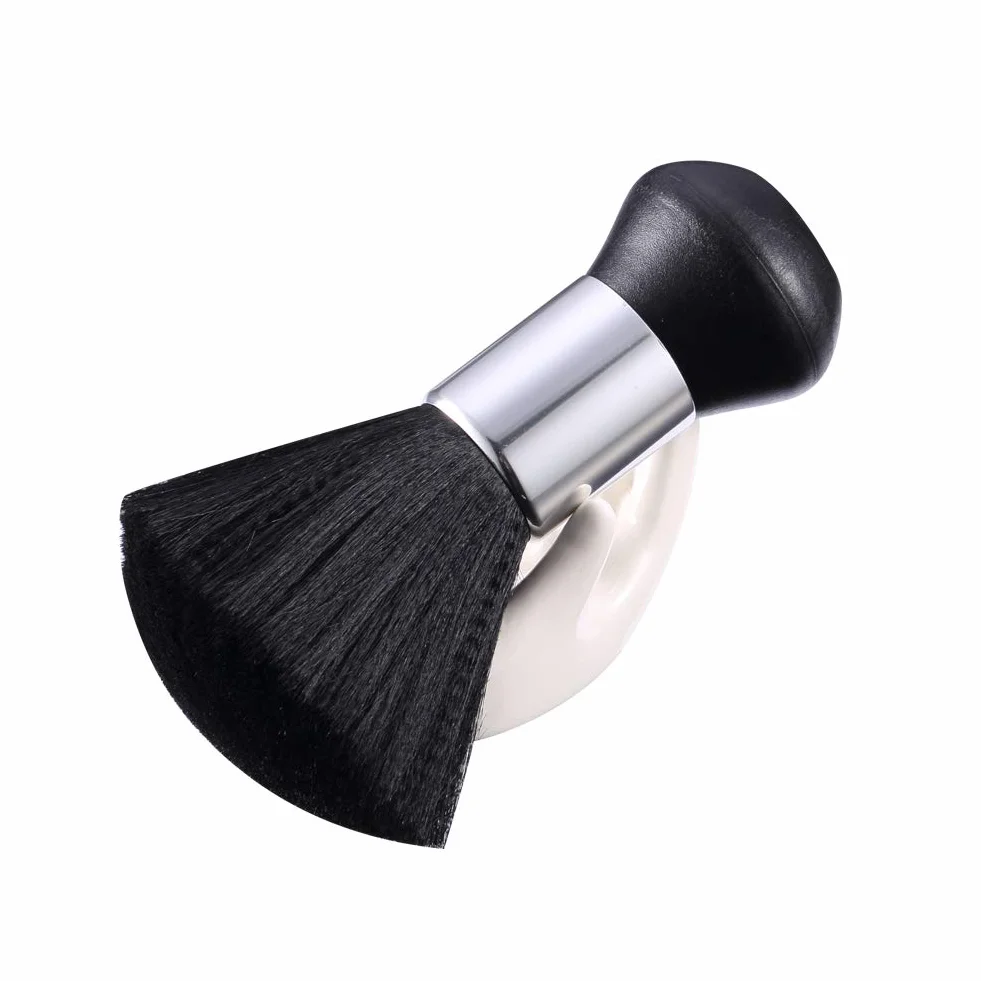 PROVO Pennello Parrucchiere, Salone, Barbiere collo spazzola ideale per rimuovere i Capelli dopo il taglio, Professionale Soft Nero