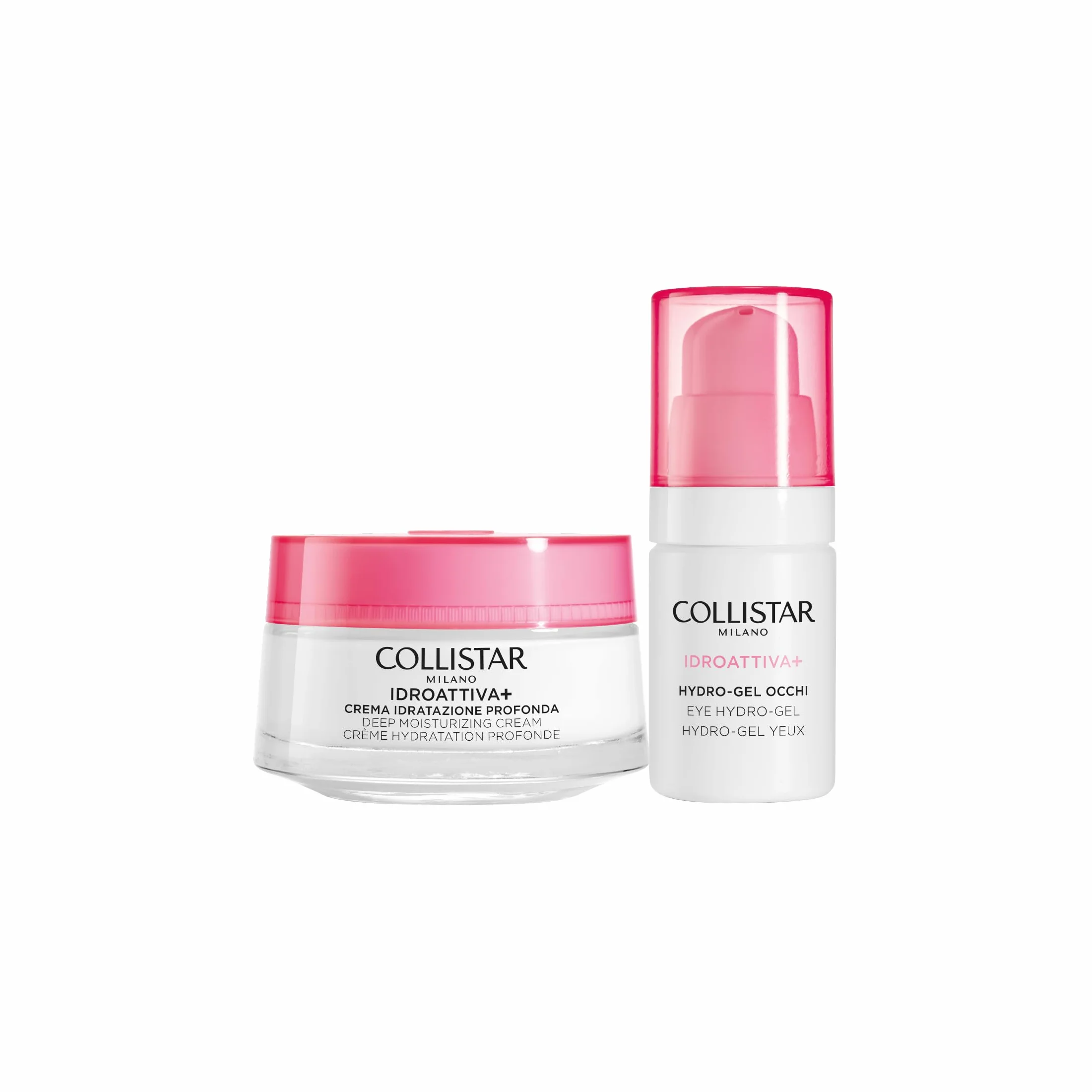 Collistar Cofanetto Regalo Donna Viso IDROATTIVA+, Crema Idratazione Profonda 50ml + Hydro-Gel Contorno Occhi 15ml, Idratazione fino a 100H, Anti-Inquinamento, 100% Vegan