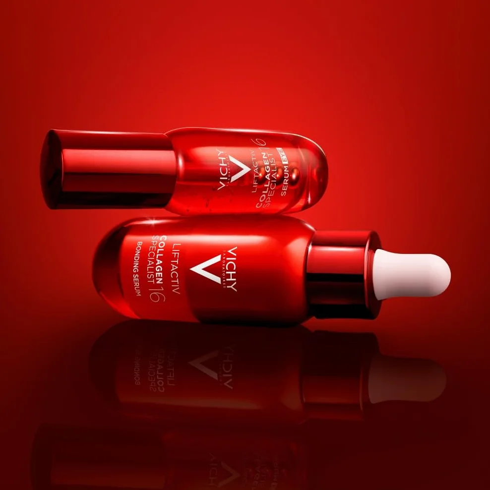 Vichy Liftactiv, Collagen Specialist 16, Siero Contorno Occhi, Per Tutti i Tipi di Pelle, Contorno Occhi Compatto e Rimpolpato, Sguardo Fresco e Riposato, Con Ramnosio, Peptidi e Maitake, 15 ml