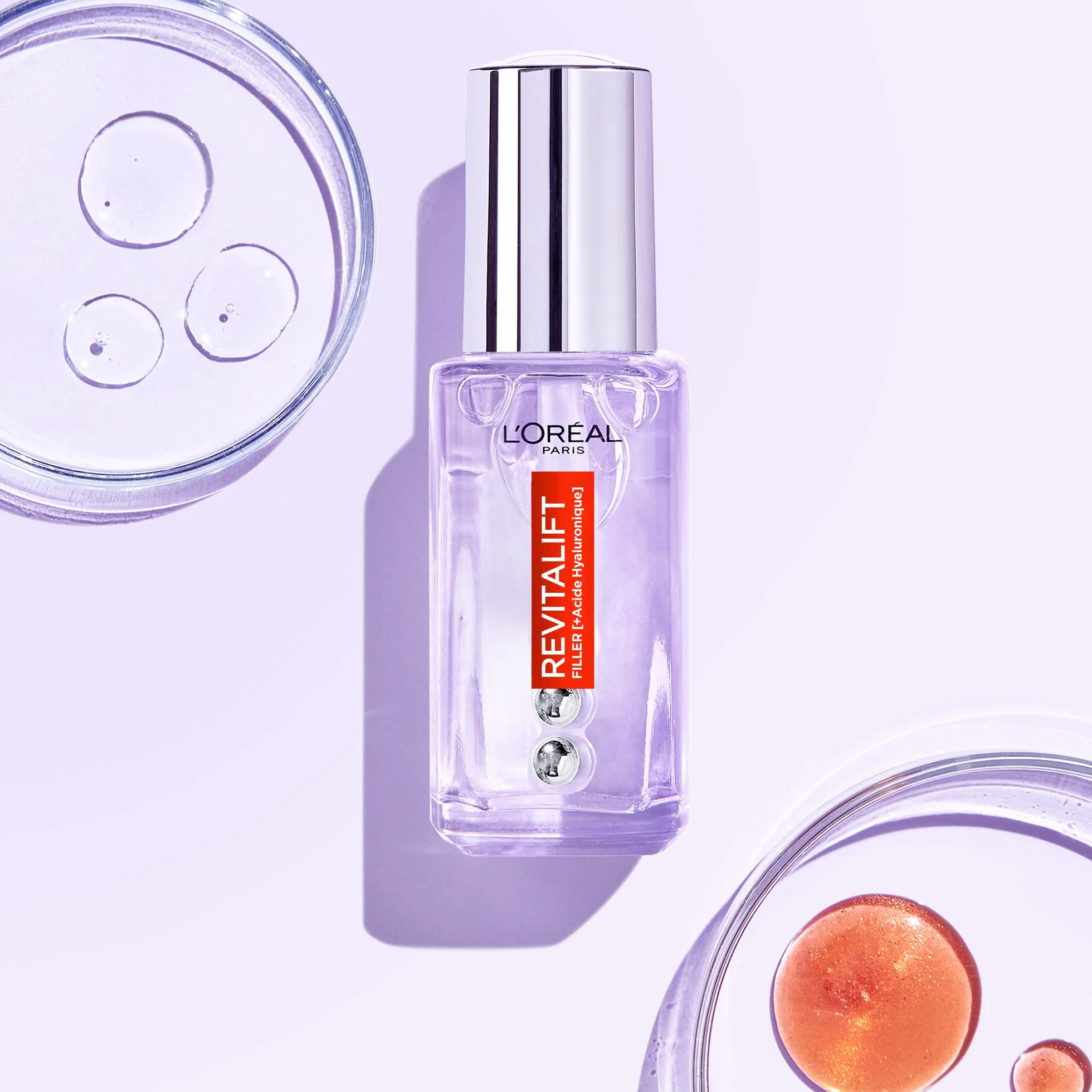 L'Oréal Paris Siero per contorno occhi - Anti-rughe, anti-tasche e correttore - Acido ialuronico puro e caffeina - Punta triple-Bille innovativa - Revitalift Filler - 20 ml