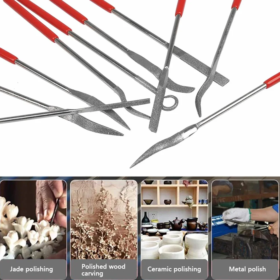 FOCCTS Set 10 Pezzi Lime e Raspe Professionali per Legno Ceramica Terracotta Metallo