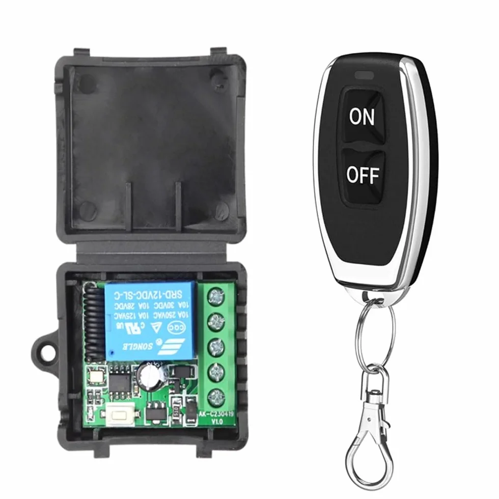 Gebildet 433MHz Universal Telecomando Wireless Interruttore DC 12V 1CH Modulo Ricevitore Relè RF