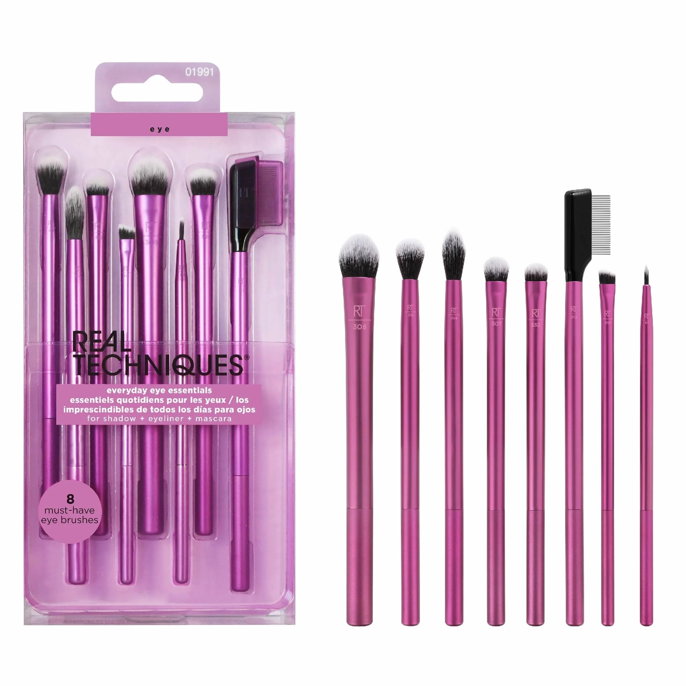 Real Techniques Everyday Eye Essentials 8-Piece Eyeshadow Brush Set