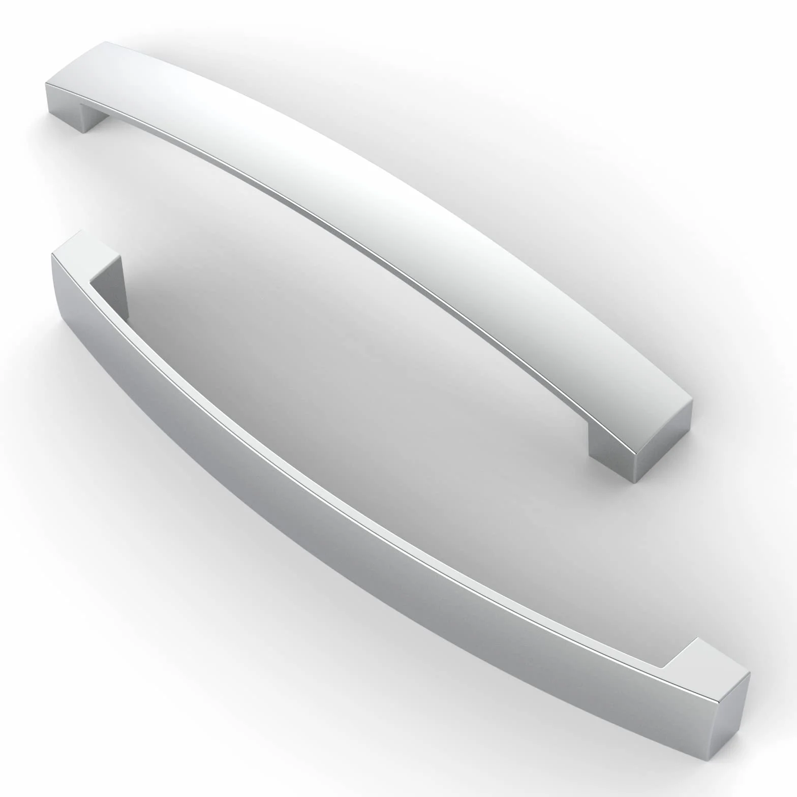 FURNIWARE 5 pezzi maniglia per armadio, Distanza fori 160mm, maniglia ad arco per cucina, cromo
