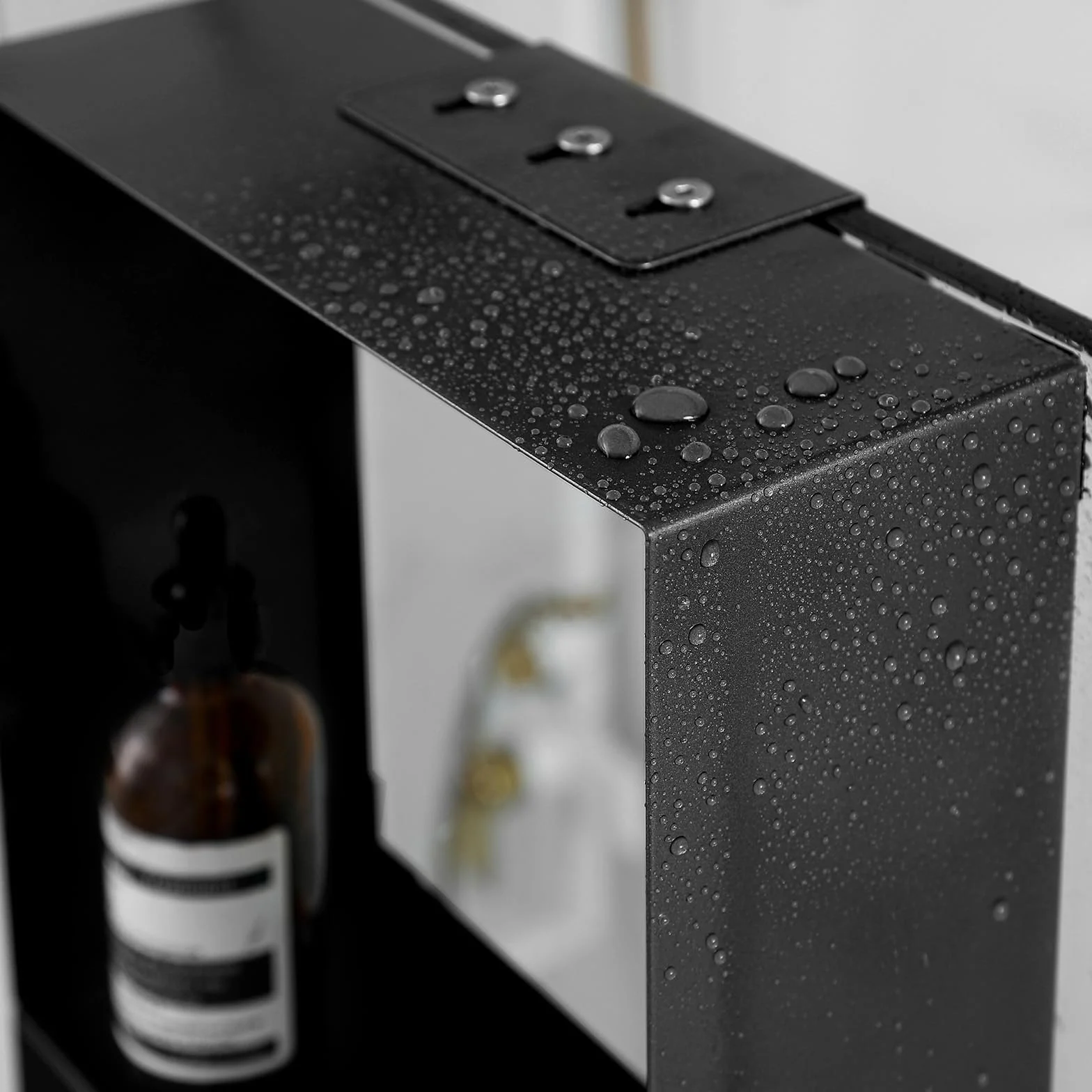 Mensola Doccia SUS 304 Acciaio Inox Porta Shampoo con Gancio Nero