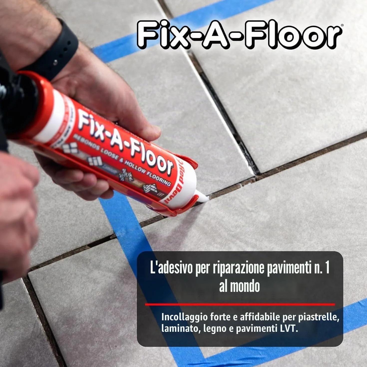 Fix-A-Floor Adesivo sigillante extra forte per piastrelle 300 ml