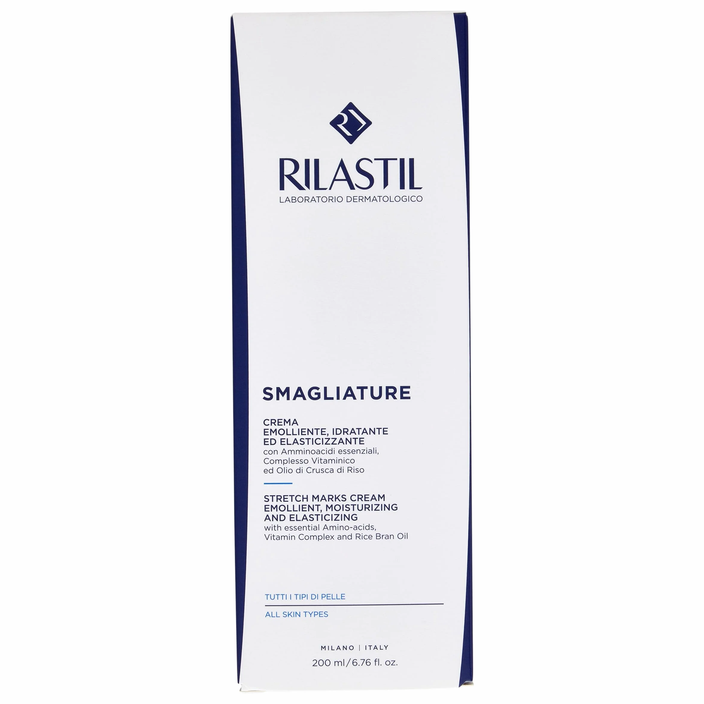 Rilastil Crema Smagliature, Trattamento Contro le Smagliature, Emolliente, Idratante ed Elasticizzante, Confezione da 75 ml
