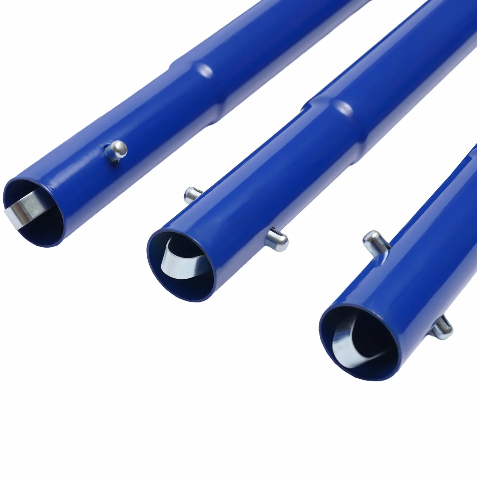 Distributore per calcestruzzo 120x30 cm acciaio manici 1,8 m intonacatura blu