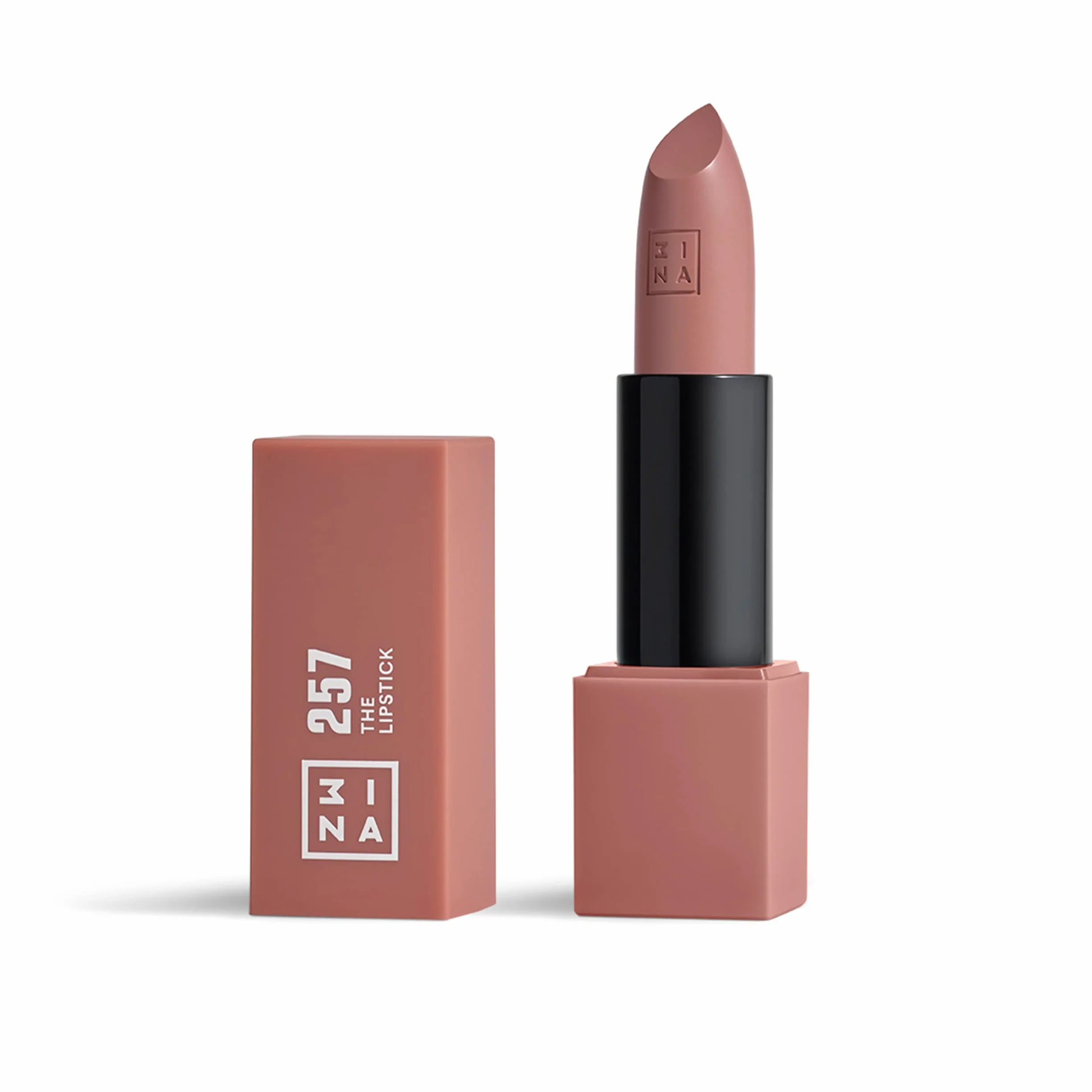 3INA MAKEUP - The Lipstick 257 - Rosa Polverosa - Rossetto Matte - Alta Pigmentazione - Rossetti Cremosi - Profumo di vaniglia e custodia magnetica - Lucido e Mat - Vegan - Cruelty Free