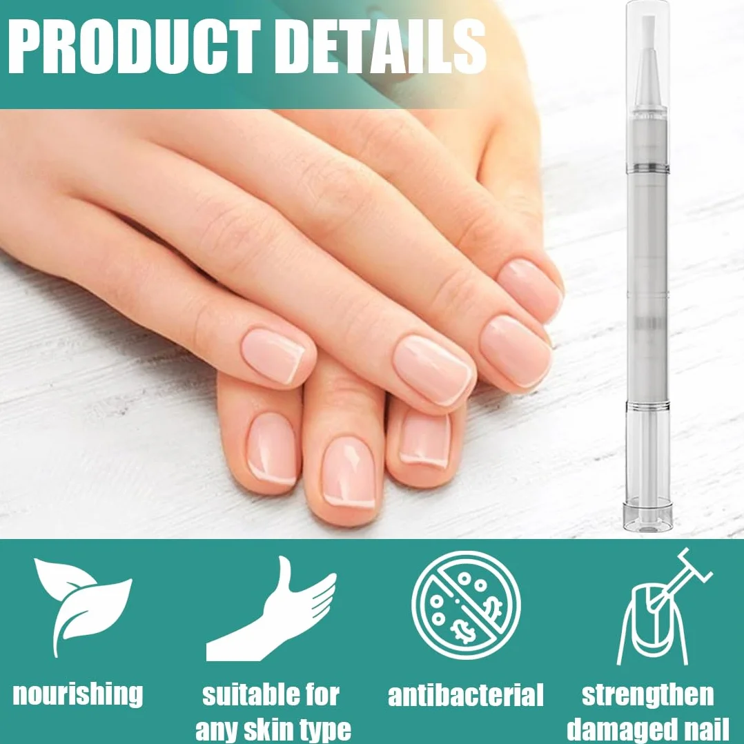Nail Care Pen - Penna per unghie e unghie dei piedi curate, arricchita con olio di tea tree, vitamina E e aloe vera (2 pezzi)