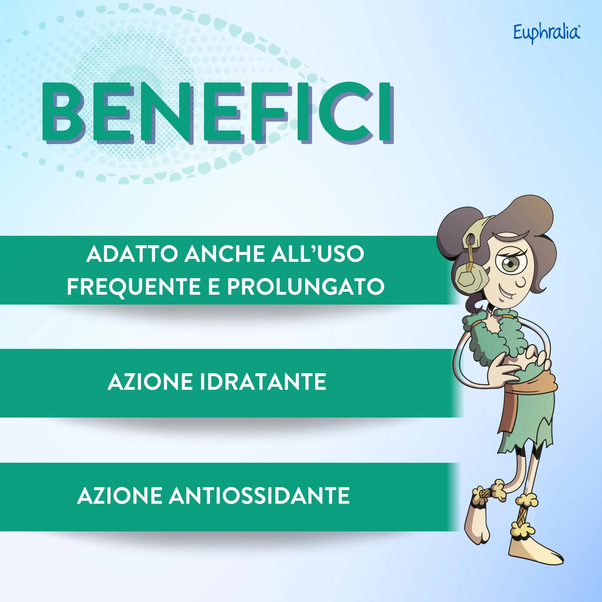 Euphralia Allergy - Gocce Oculari, Allergia, Congiuntivite Allergica, Fastidio Oculare, con Acido laluronico e Vitamina B12 - Flacone da 10 ml + Panno occhiali