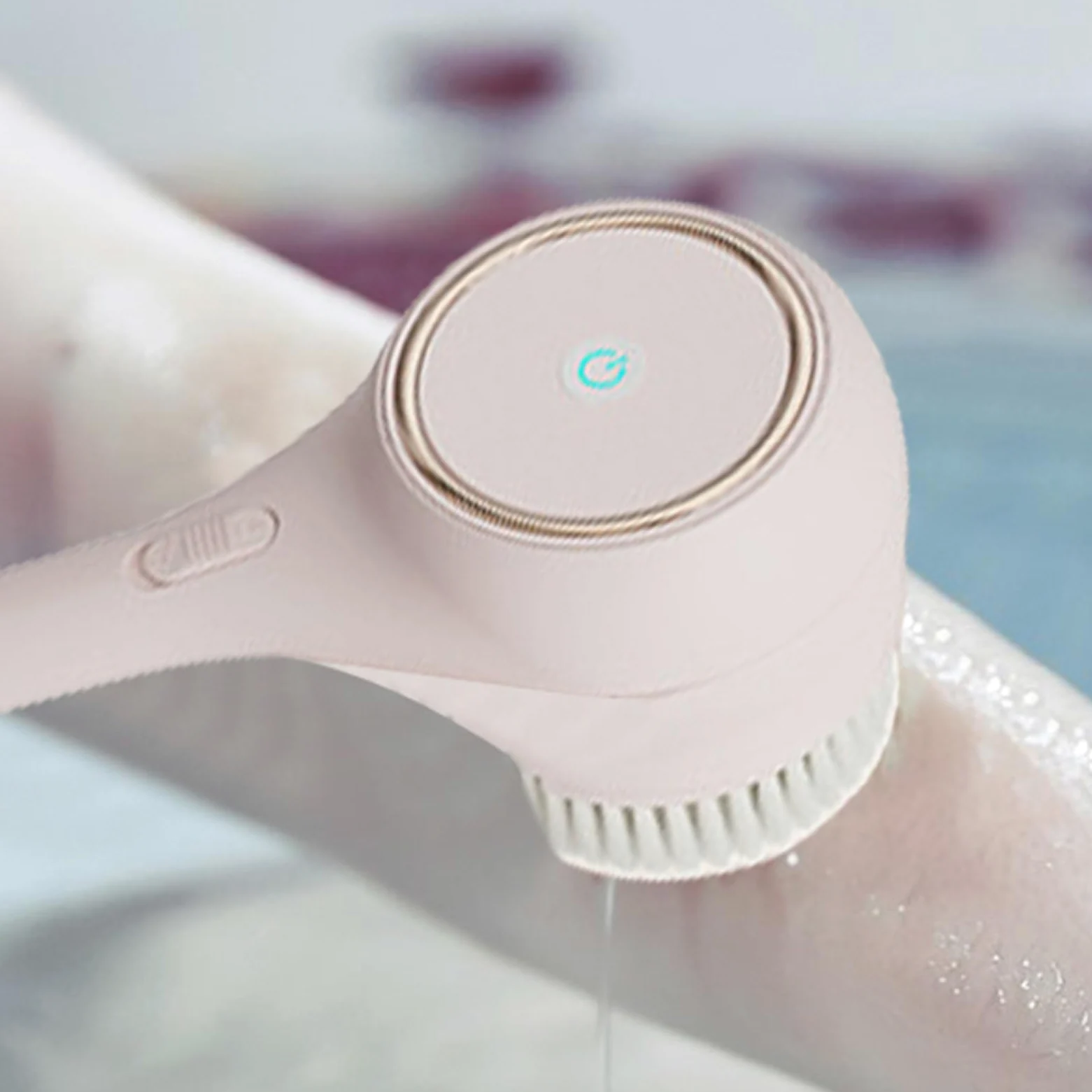 Spazzola elettrica per il corpo, Spazzola elettrica per il bagno | Spazzole per bagno e corpo con ricarica USB, per la schiena a batteria grande 5 testine per massaggio ai p
