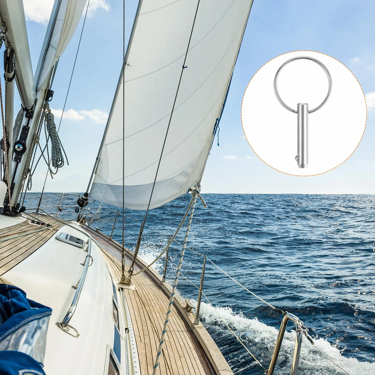 Perni a Sgancio Rapido 5mmx17mm Acciaio Inox 316 Per Sedile Marino, Allestimento Nave, Costruzione Navale