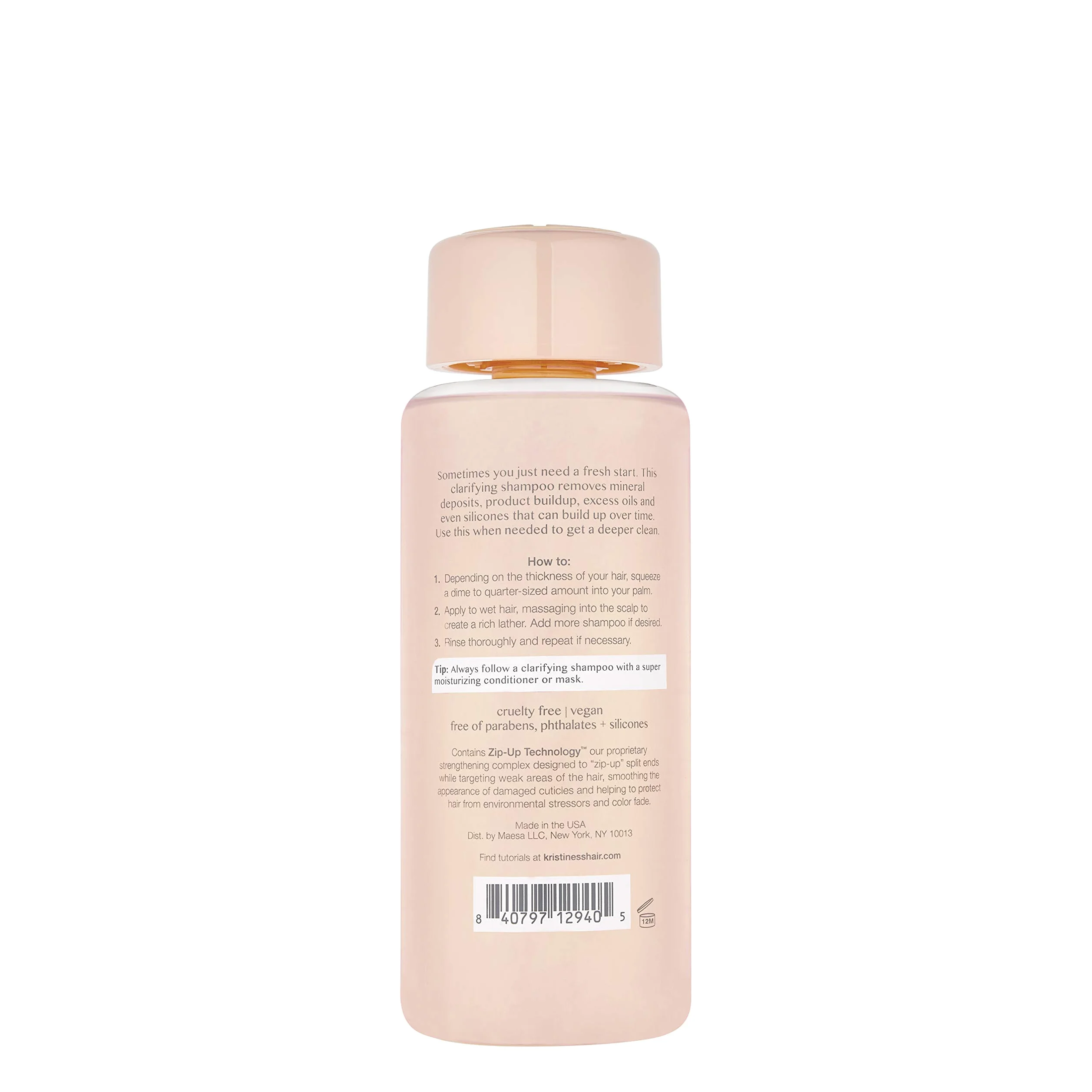 Kristin Ess Deep Clean, shampoo schiarente per capelli grassi e accumulazione, purificante e purificante, senza solfati e vegano, prodotto per capelli spessi, ricci e colorati
