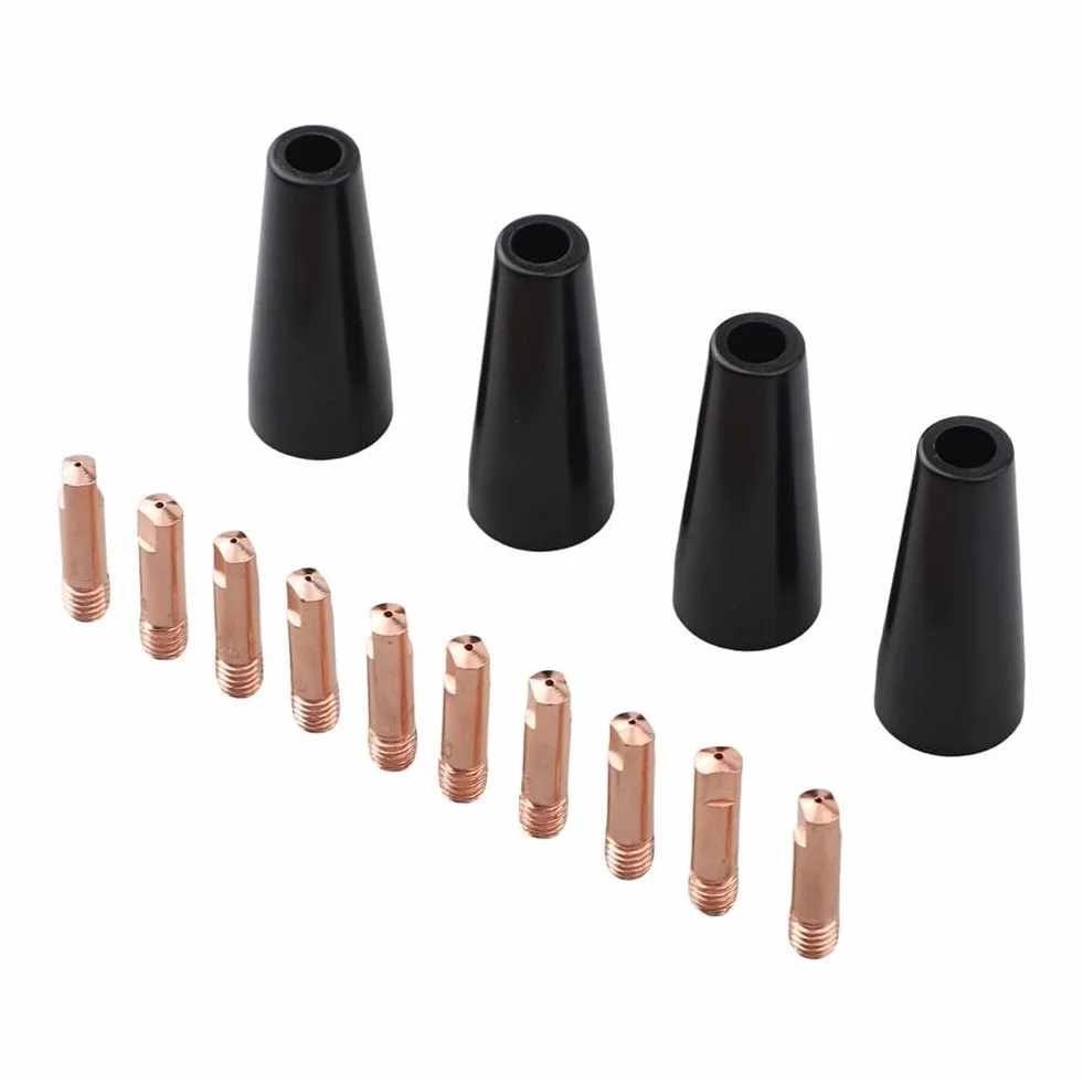 Kit punte ugelli saldatura MIG 0,9 mm 15AK MB15 rame 14 pezzi