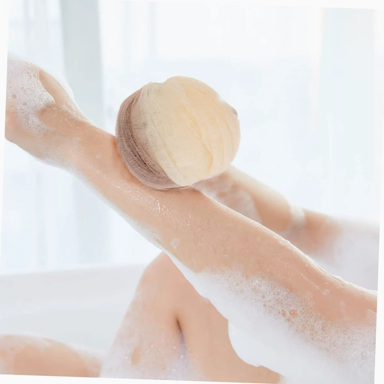 Beavorty 3 Set Di Spugna Da Bagno Feeling Bath Puff Facile Da Usare Per Il Corpo Gel Doccia O Applicazione Di Sapone 2 Pezzi * 3