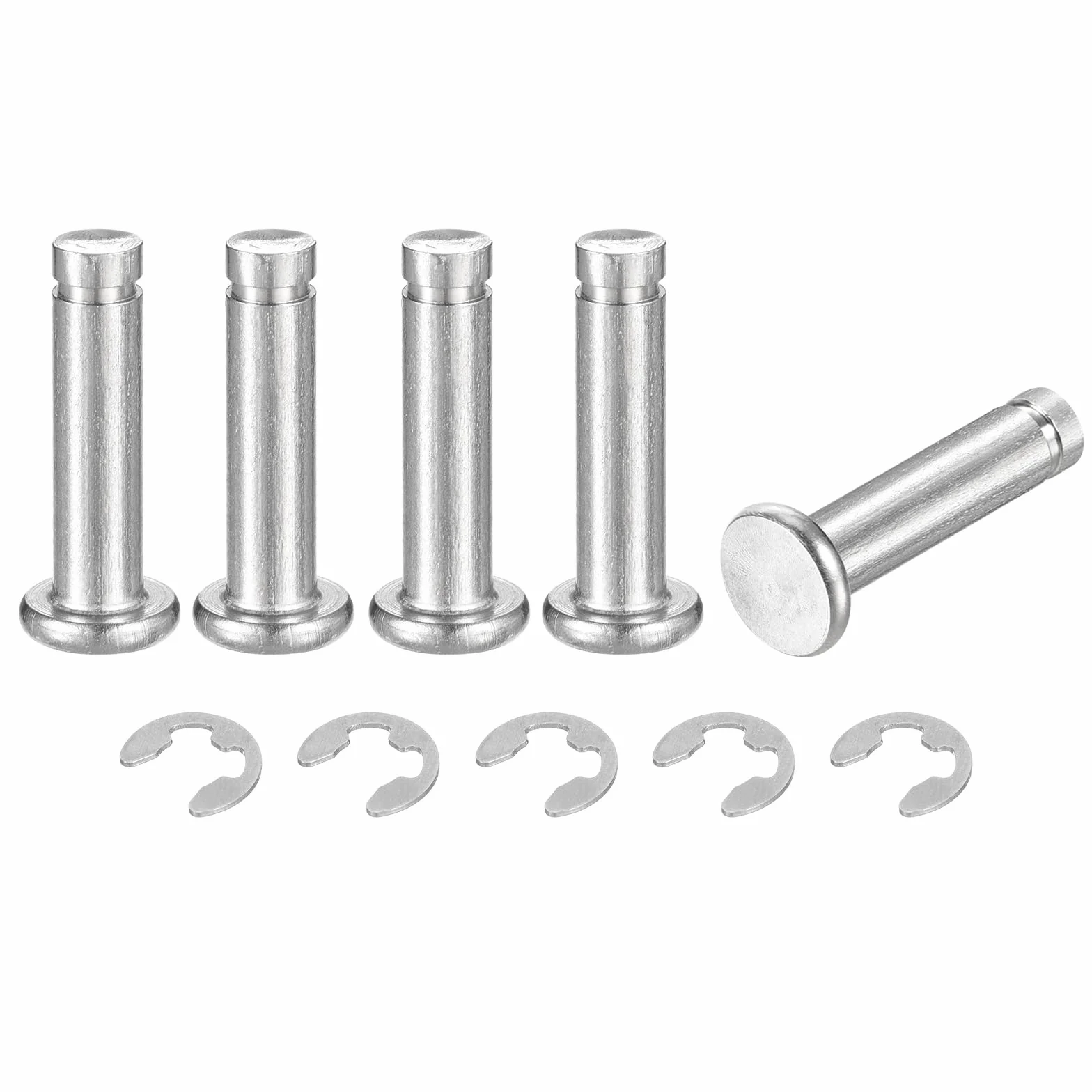 QUARKZMAN M5x20mm Perno Posizionamento Cilindrico Elastico Acciaio Inossidabile 304 Argento