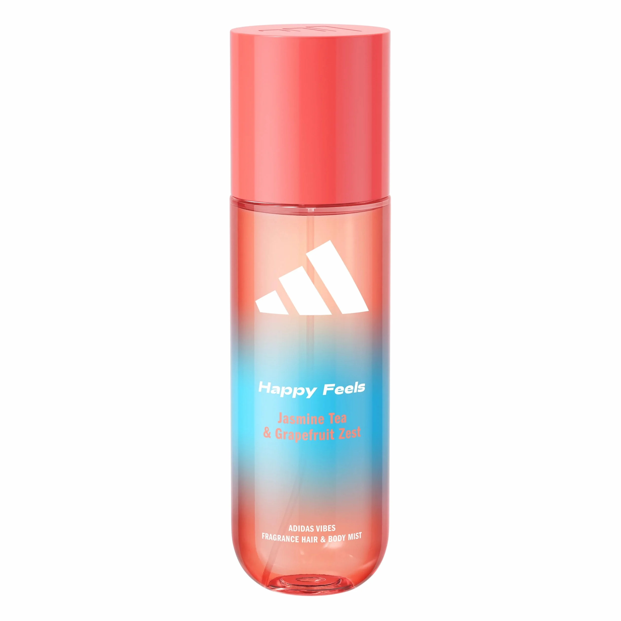 adidas Vibes Happy Feels Acqua profumata spray per corpo e capelli, da Donna, Mood Boosting, Note di Tè al Gelsomino e Scorza di Pompelmo, Per Ogni Occasione, 236 ml