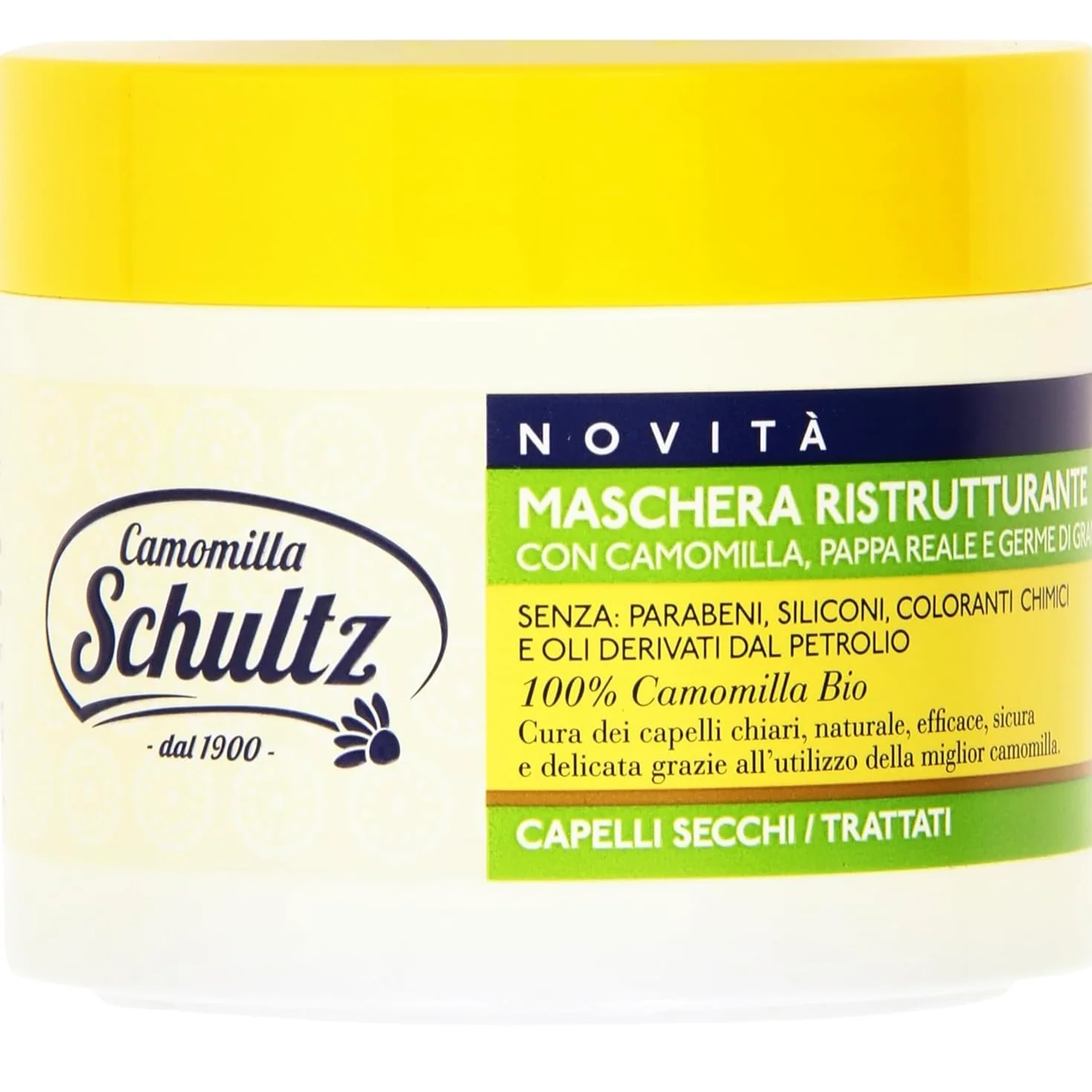 Maschera Ristrutturante Capelli con Camomilla, Pappa Reale e Germe di Grano – 300 ml kit con Spugna Brandizzata SPESA & RISPARMIO Inclusa – Variazioni 4/6/8/10 Pezzi (8)