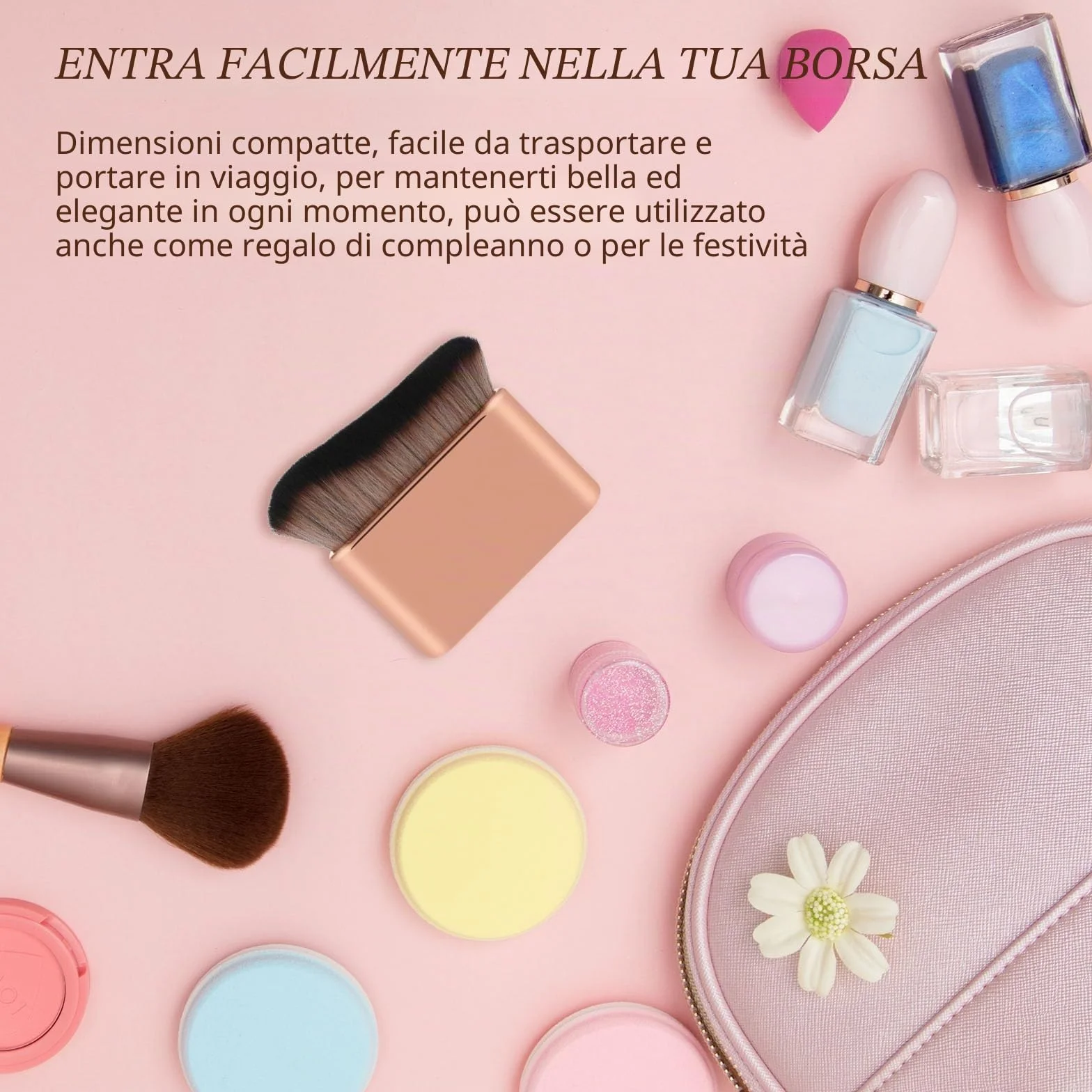 Pennello per abbronzatura, pennelli per il trucco del corpo, pennello autoabbronzante Kabuki, pennelli per fondotinta, miscele di trucco e applicatore per abbronzatura per corpo e gambe, per