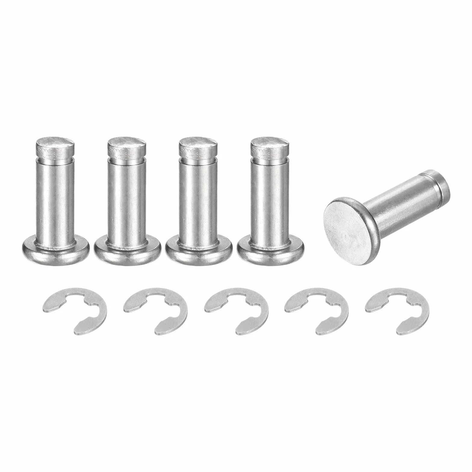 QUARKZMAN M6x16mm Perno Posizionamento Cilindrico Acciaio Inossidabile 304 Testa Piatta con Ring Fissaggio