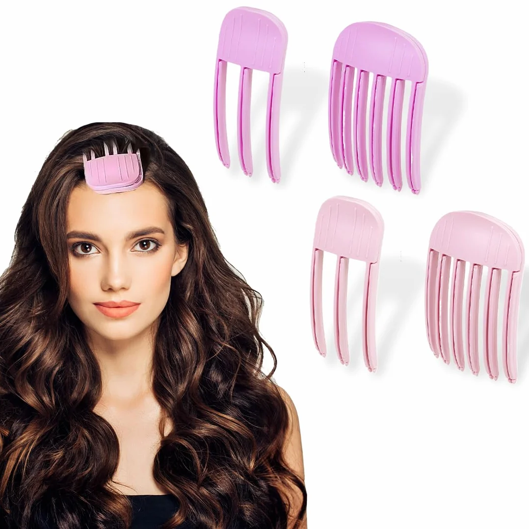 4pcs Clip per radice capelli, Clip volume per radici, clip per capelli per sollevamento radice,Bigodino per capelli con volume naturale, fermaglio per capelli senza traccia, fermaglio per radice