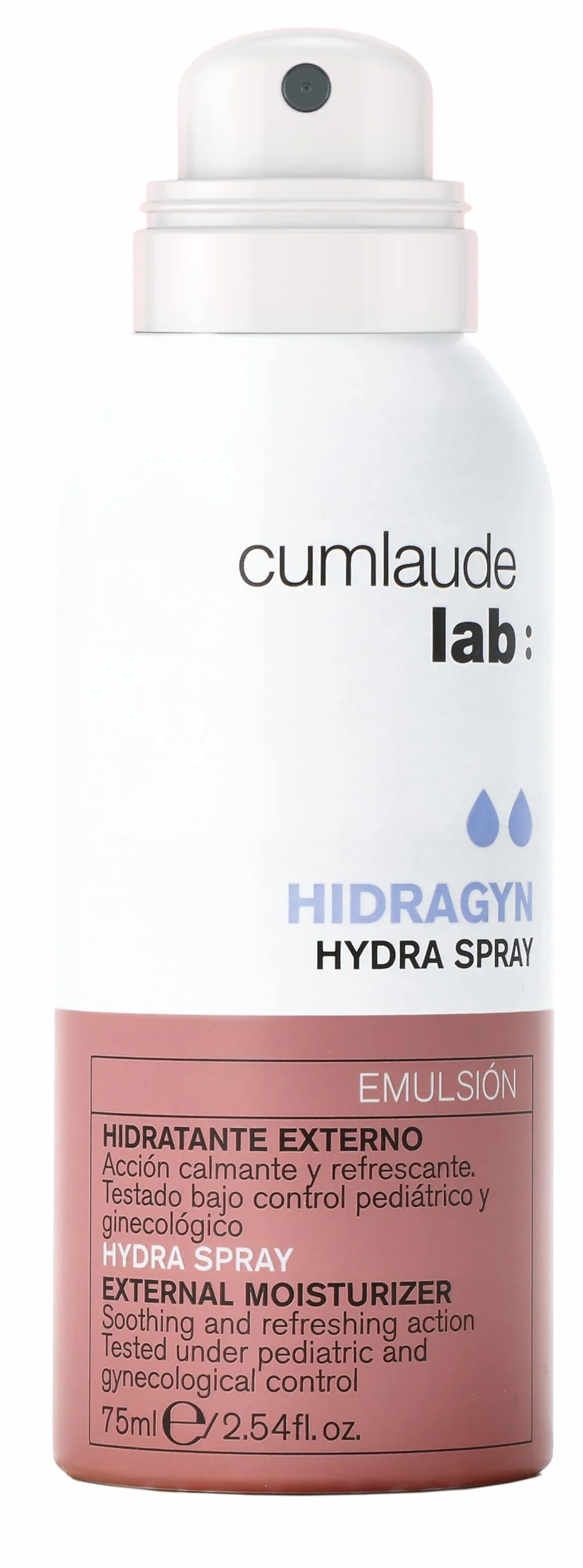Cumlaude Lab Hydra Spray - Bruma Vulvar Hidratante, Calmante y Refrescante en 5 segundos, con Ácido Hialurónico y Aloe Vera para Sequedad, Picor o Inflamación de la Zona Genital Externa - 75 ml