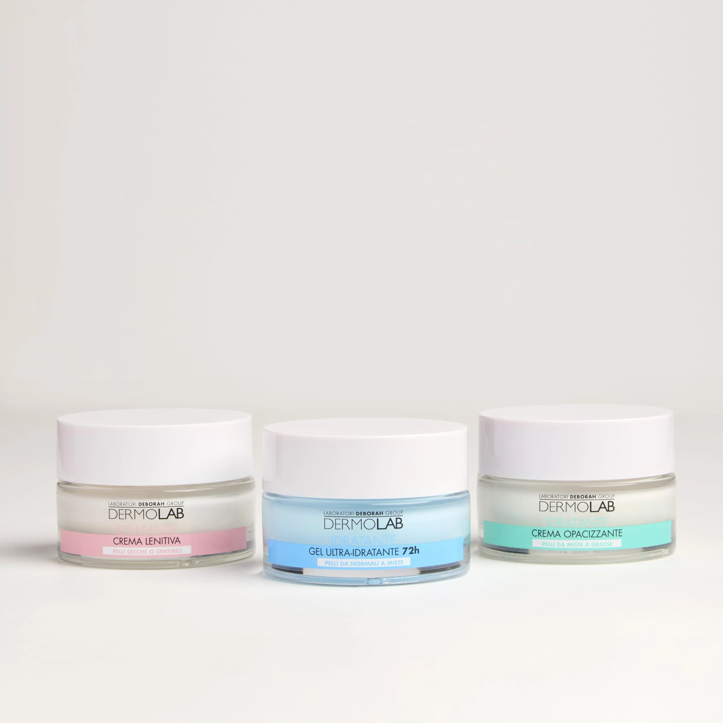 Dermolab - Crema Viso Idratante Opacizzante, per Pelle Mista e Grassa, con Pool di Acido Ialuronico, Effetto Matte e Antiossidante, Rimpolpa in Profondità, SPF 15, 50 ml