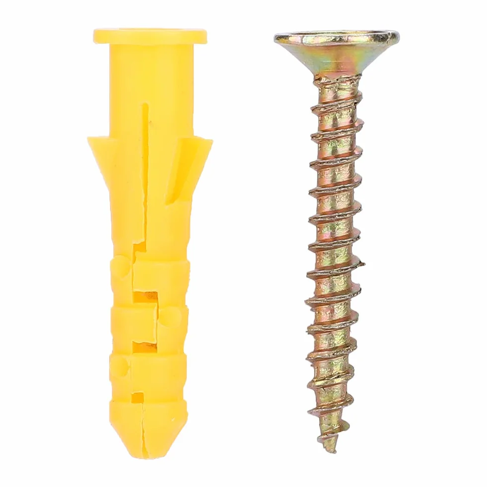 Kit Hardware Auto Tocco Spina Parete Espansione Ancora Plastica Φ6mm 50 pezzi Cemento Mattoni