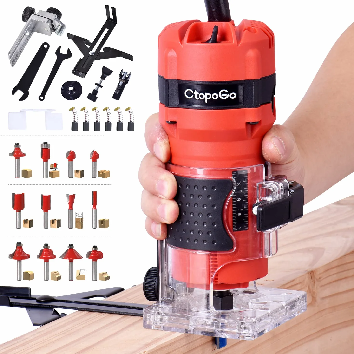 Rifilatore Fresatrice Verticale Elettrica 800W 30000 R/MIN 6.35mm 12 pezzi
