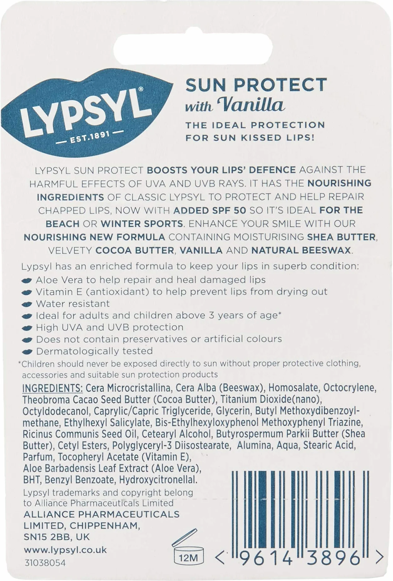 Lypsyl Sun Protect SPF50, cardato, 4,7 g