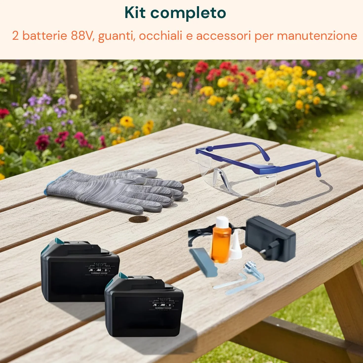 Avilia Kit Potatura 3 in 1 Forbici Potatura a Batteria Motosega 88V Asta Telescopica Giardinaggio