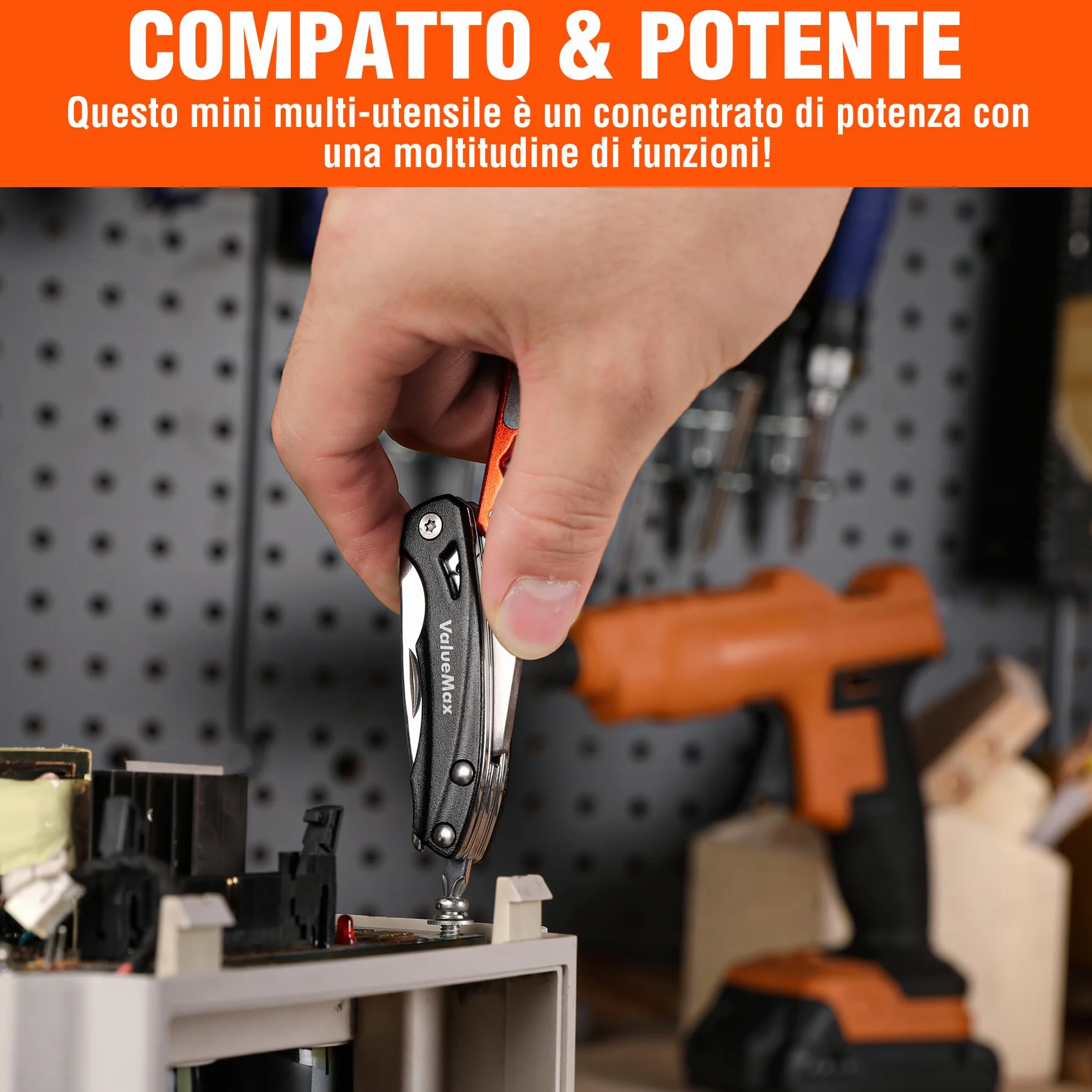 ValueMax Pinza Multifunzione 9 in 1, Strumento Multiuso per Campeggio e Riparazione