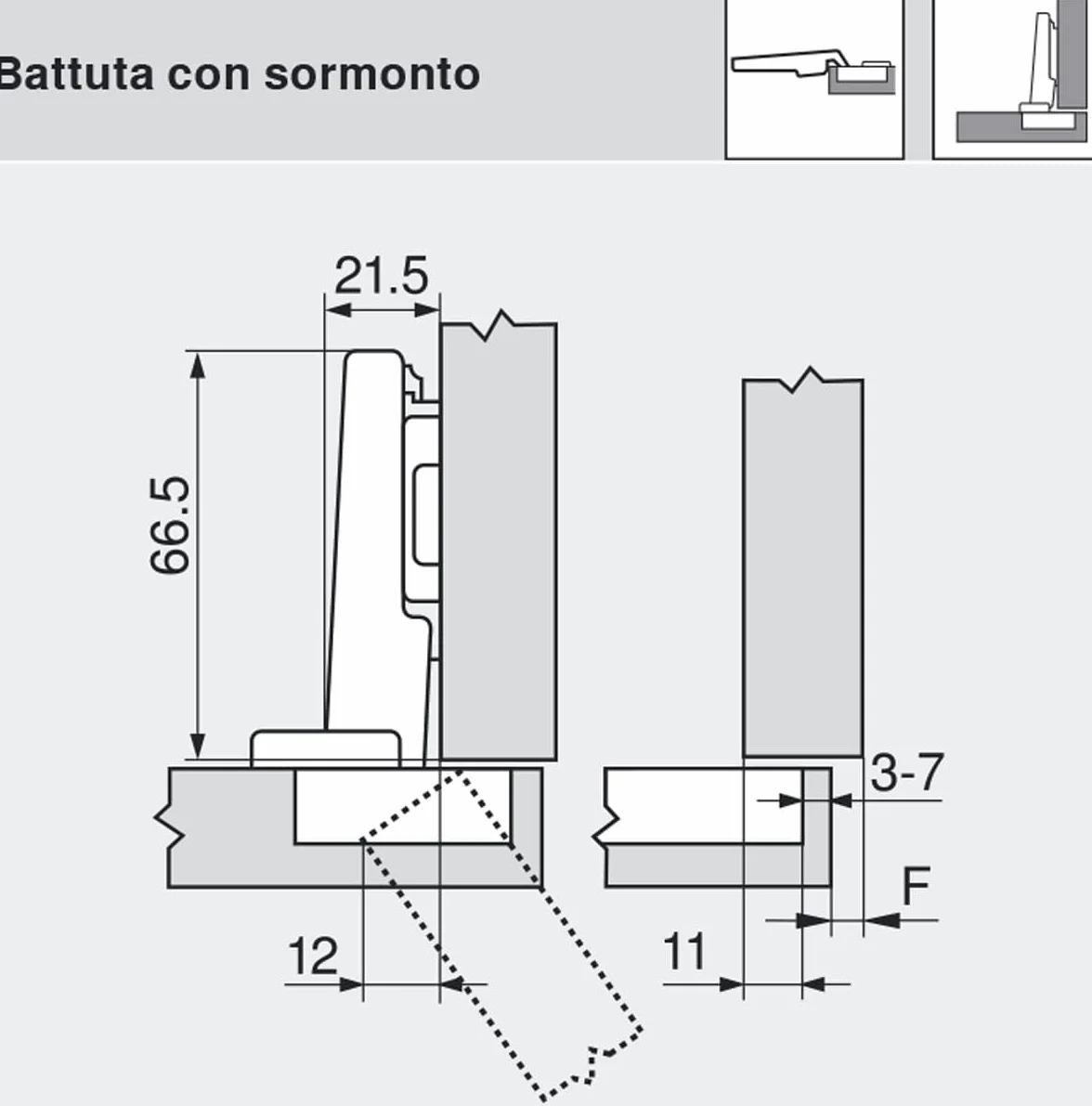 Blum Clip Top Blumotion cerniera angolare 71B3550