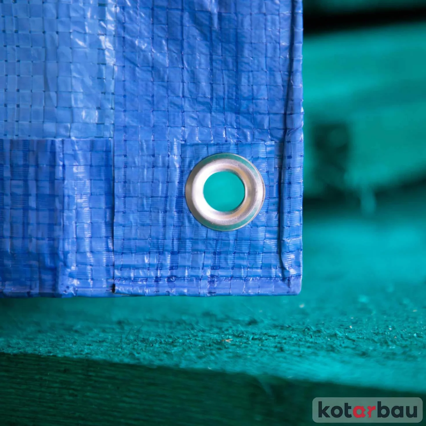KOTARBAU Telo Impermeabile Esterno Polietilene 4 x 6 m Blu 75 g/m² Copertura Piscina Telone Giardino