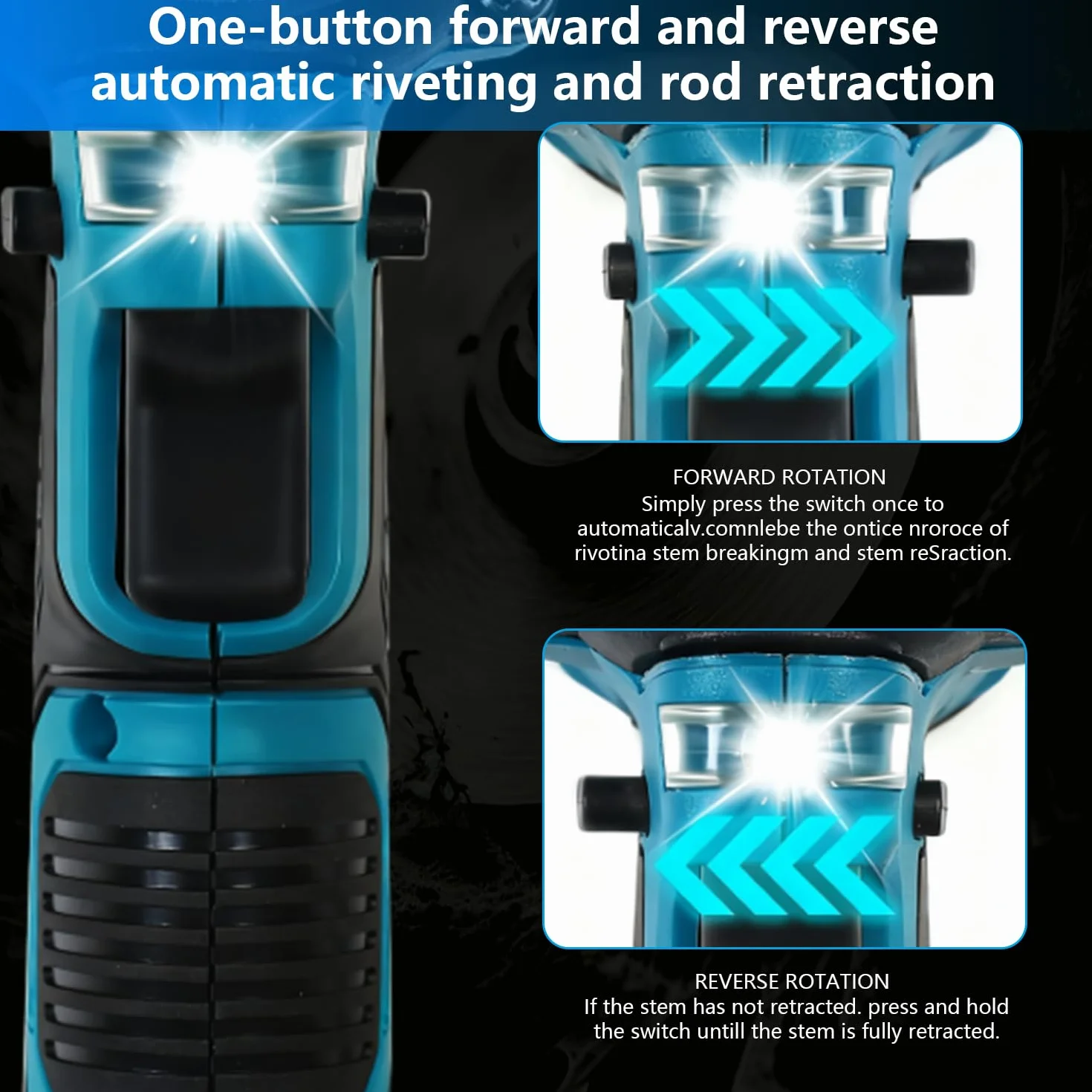 Makita 18 V Pinza rivettatrice a batteria senza spazzole 20.000 N 2,4-4,8 mm LED