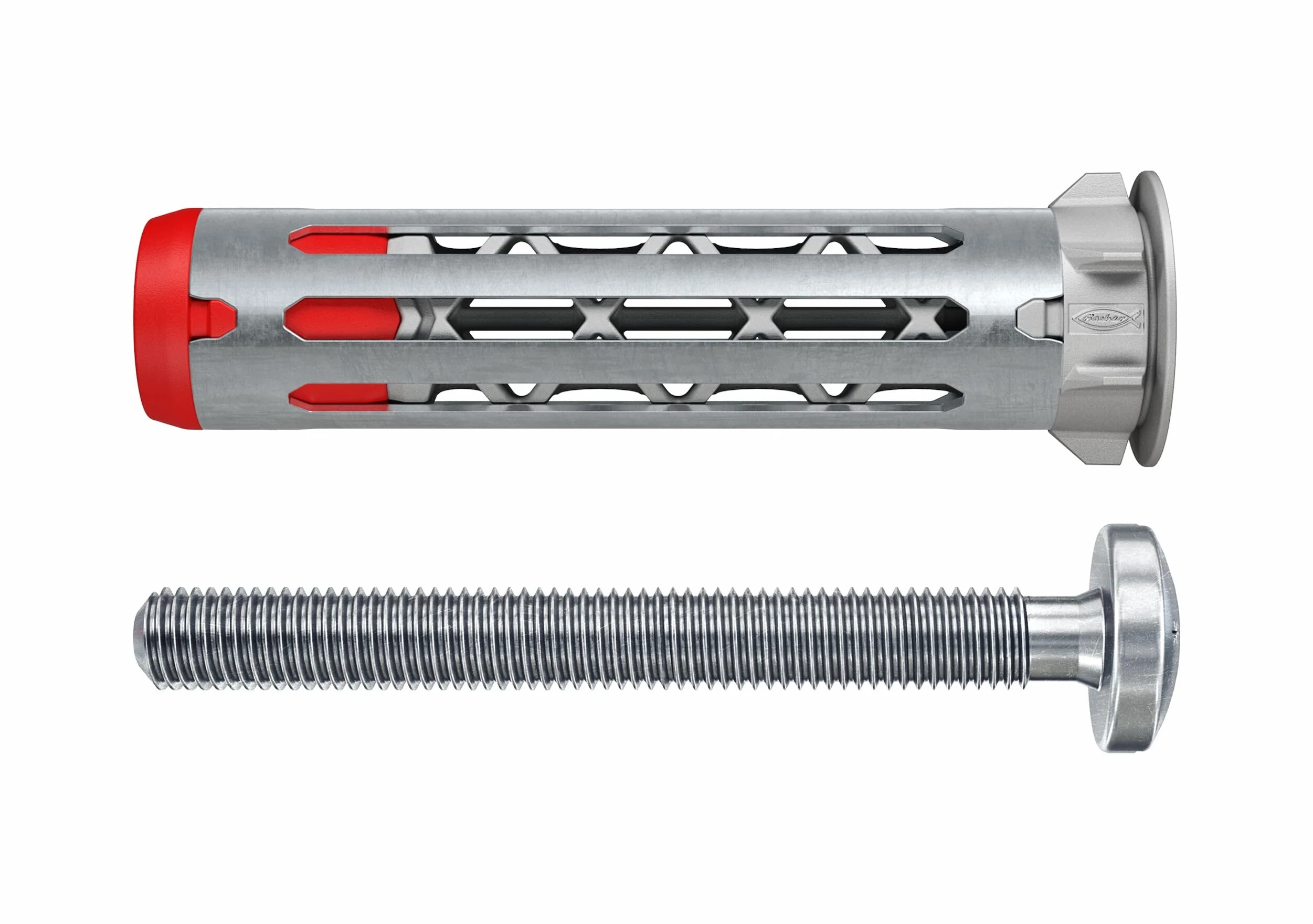 Fischer DuoHM Ø8 mm Vite a Croce POZI M4x55 mm, 25 Tasselli per Cartongesso Metallo e Nylon