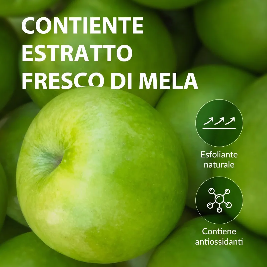 Esfoliante in Gel Smoothie Mela (120ml) Fruttoterapia esfoliante, Pelle liscia e tesa, Correzione del tono, idratante, Trattamento al sebo (Apple Smoothie Peeling Gel)
