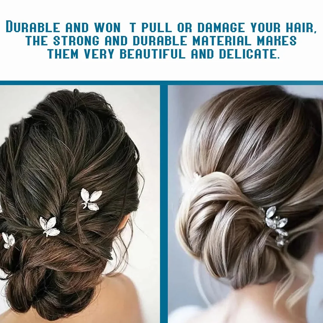 GXGM 5 PCS Forcine per capelli da sposa con cristalli dorati con strass per donne e ragazze