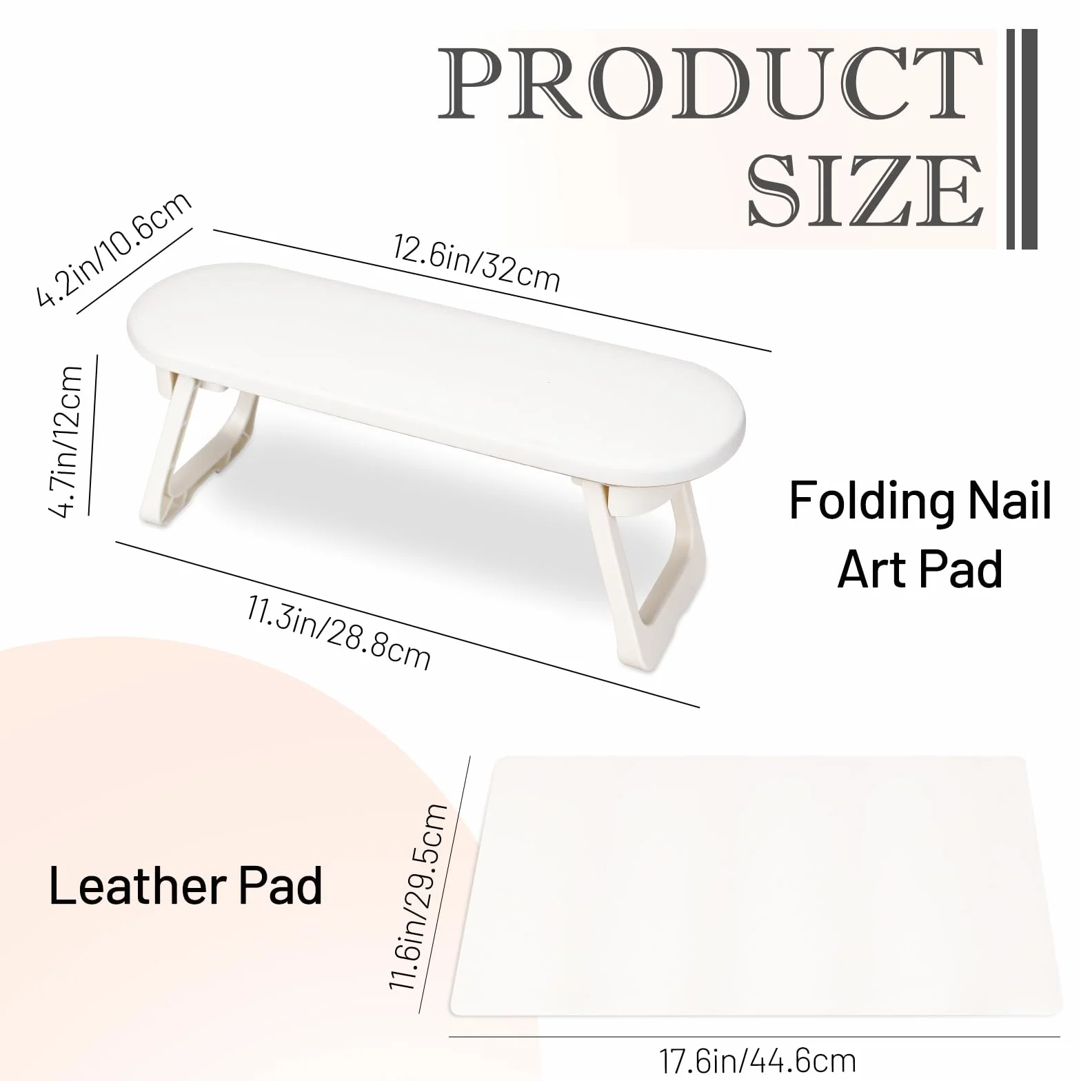 Poggiamano per Unghie Manicure,Poggiamano per Unghie in Pelle PU con Base Antiscivolo,appoggia mani per unghie Pieghevole,Cuscino per manicure,Design Ergonomico per Salon e Casa,Bianco
