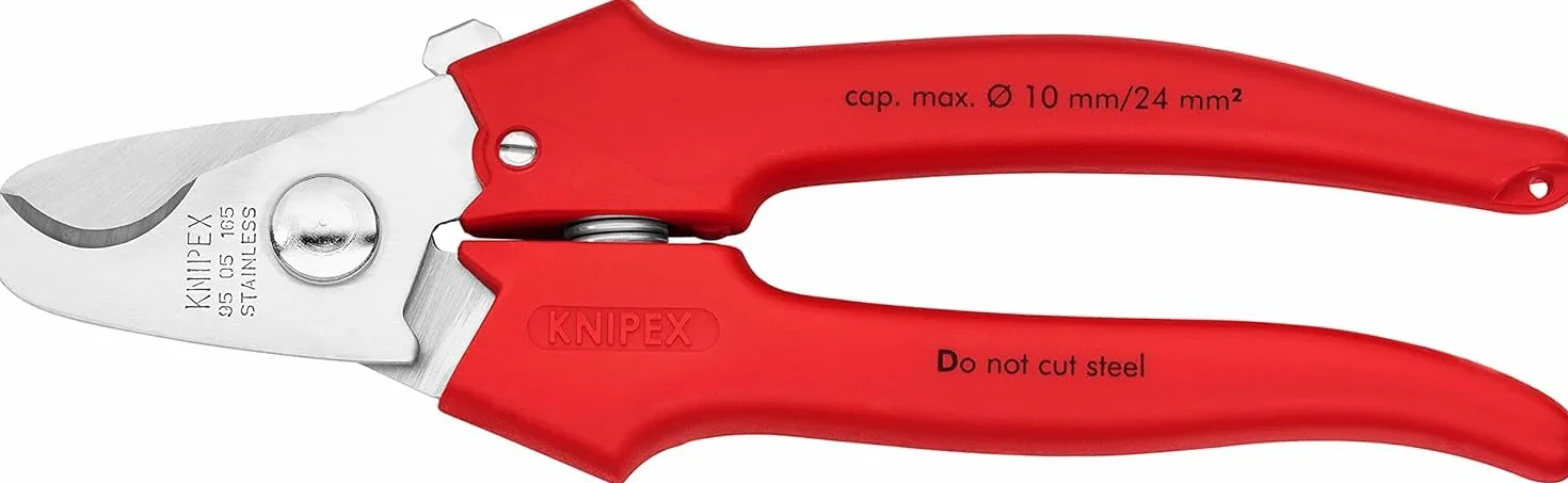 KNIPEX Cesoia per cavi manici rivestiti in resina termoplastica 165 mm 95 05 165 SB