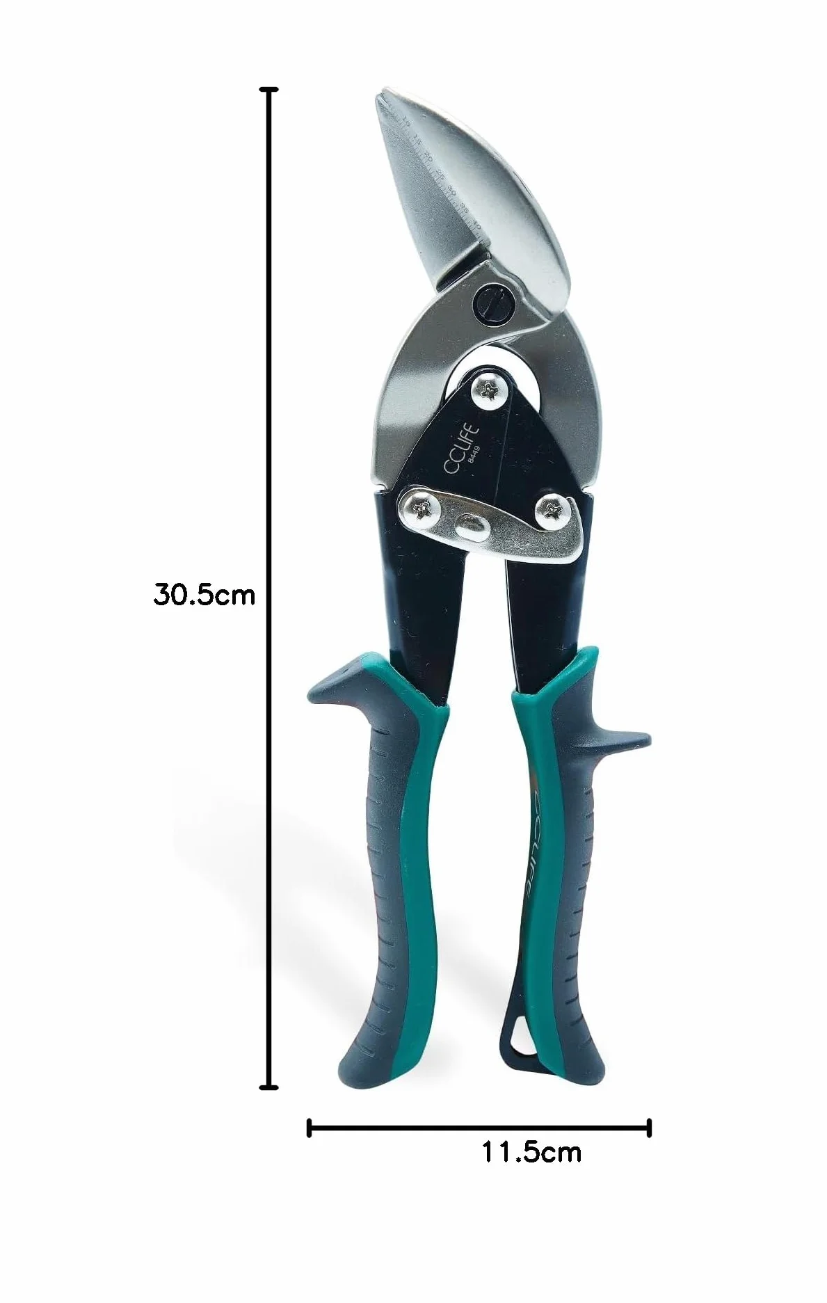 CCLIFE Cesoia per Lamiera CR-MO Aviation Snips Doppia Leva Taglio 45mm Spessore 2mm Extra-Robusto