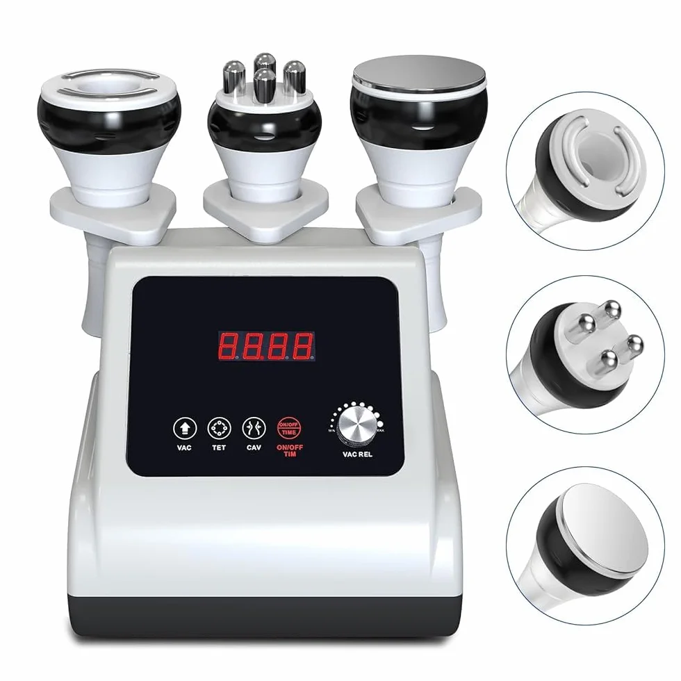 3 IN1 Radiofrequenza Viso e Corpo, 40k Massaggiatore Professionale Radiofrequenza Corpo Rassodanti e Tonificanti per il Viso Massaggiatore Vacuum