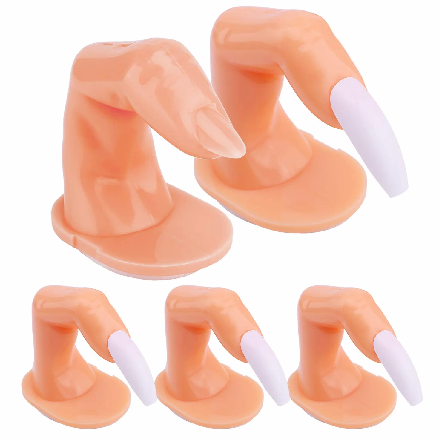 MWOOT 10 Pezzi Modello in Acrilico Dita, Fake Finger Model, Strumento di Pratica per Manicure Mano Nail Art Training