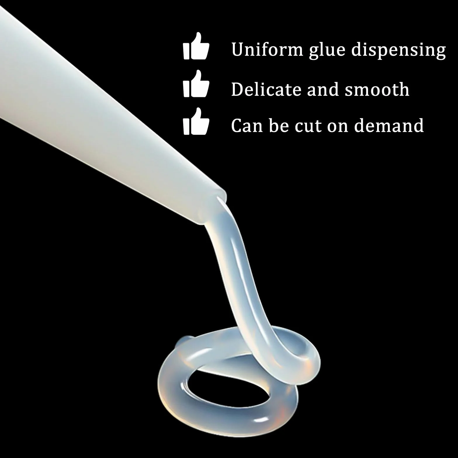 Ugelli In Silicone con Tappi 50 pezzi per Pistola per Silicone e Sigillante